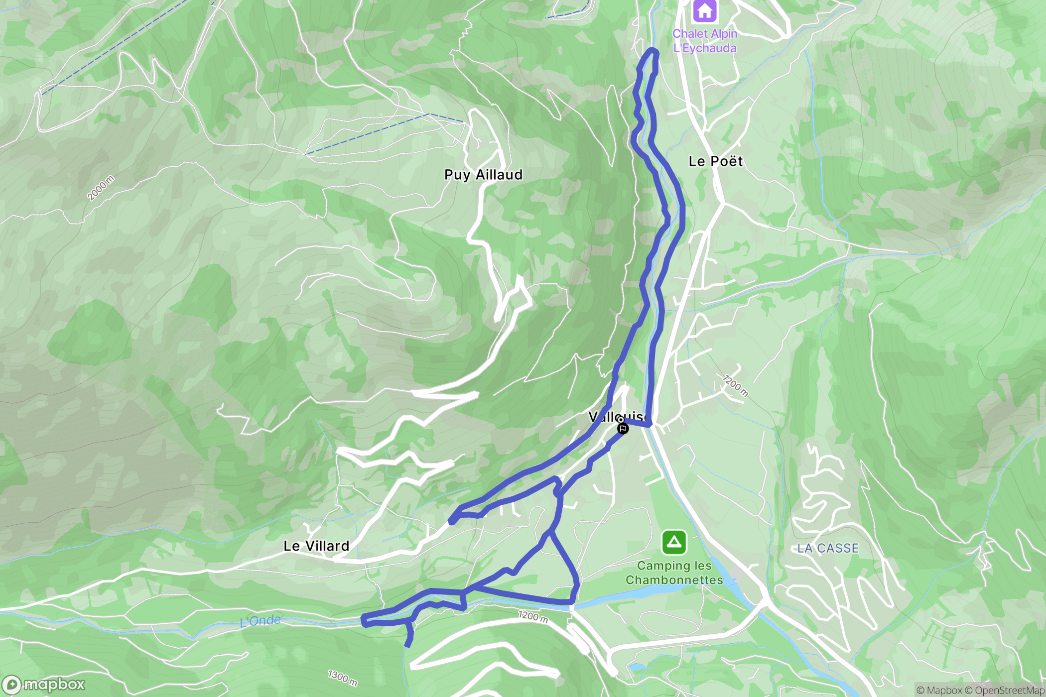 Vallouise: routekaart voor buitenactiviteiten - France