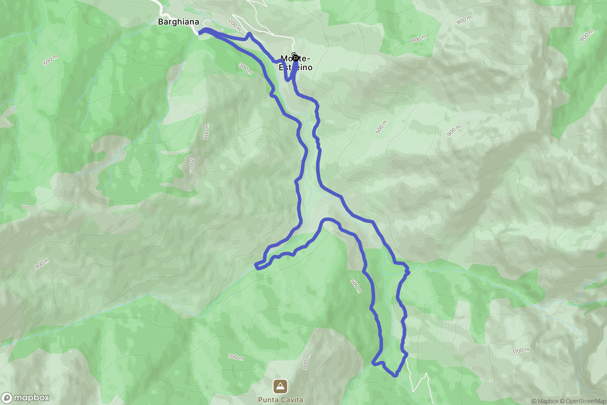 Manso : carte du parcours de randonnée - France