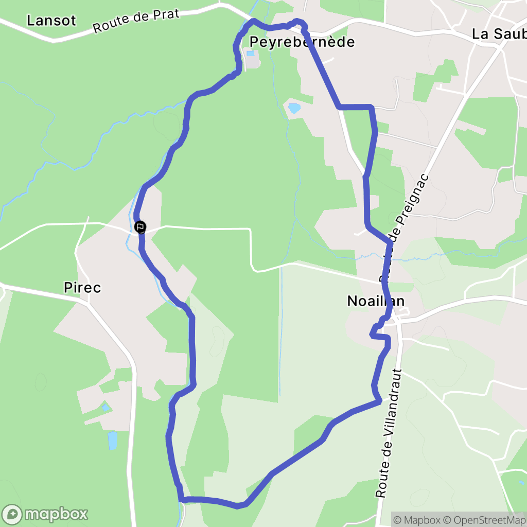 NOAILLAN : carte du parcours de randonnée - France