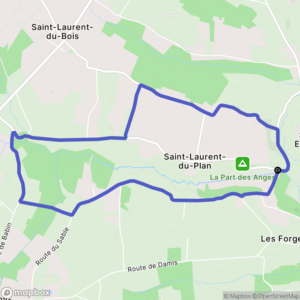 Saint-Laurent-du-Plan : carte du parcours de randonnée - France