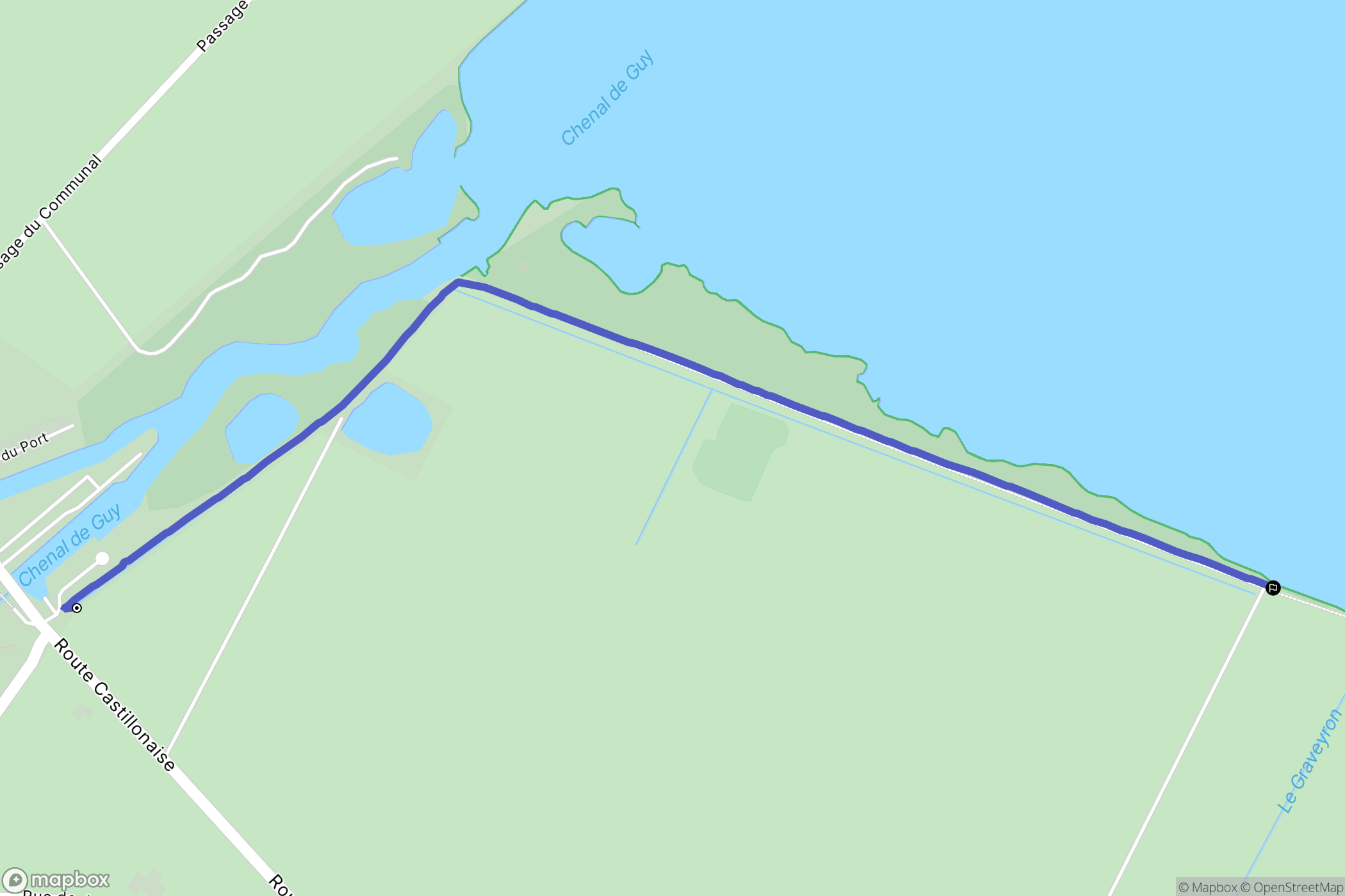 VALEYRAC : carte du parcours de randonnée - France