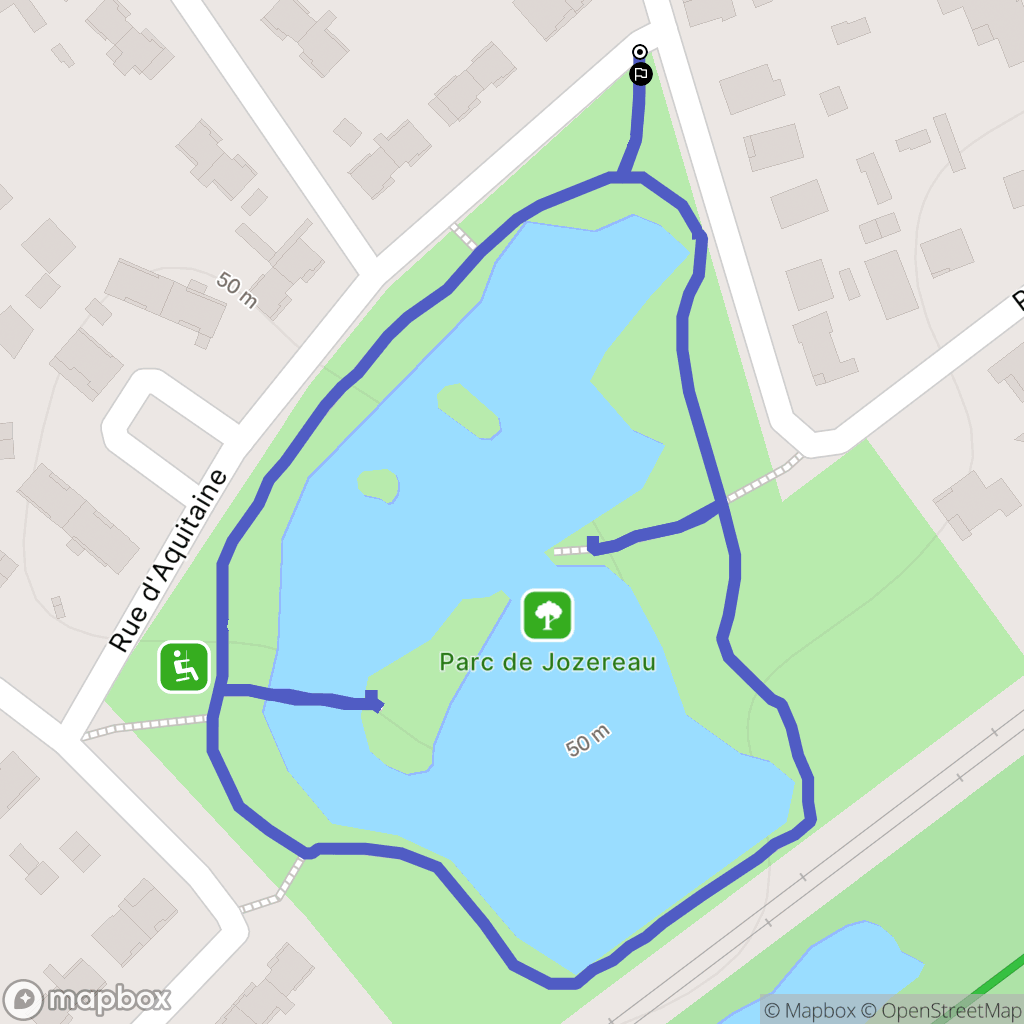 Pessac : carte du parcours de randonnée - France