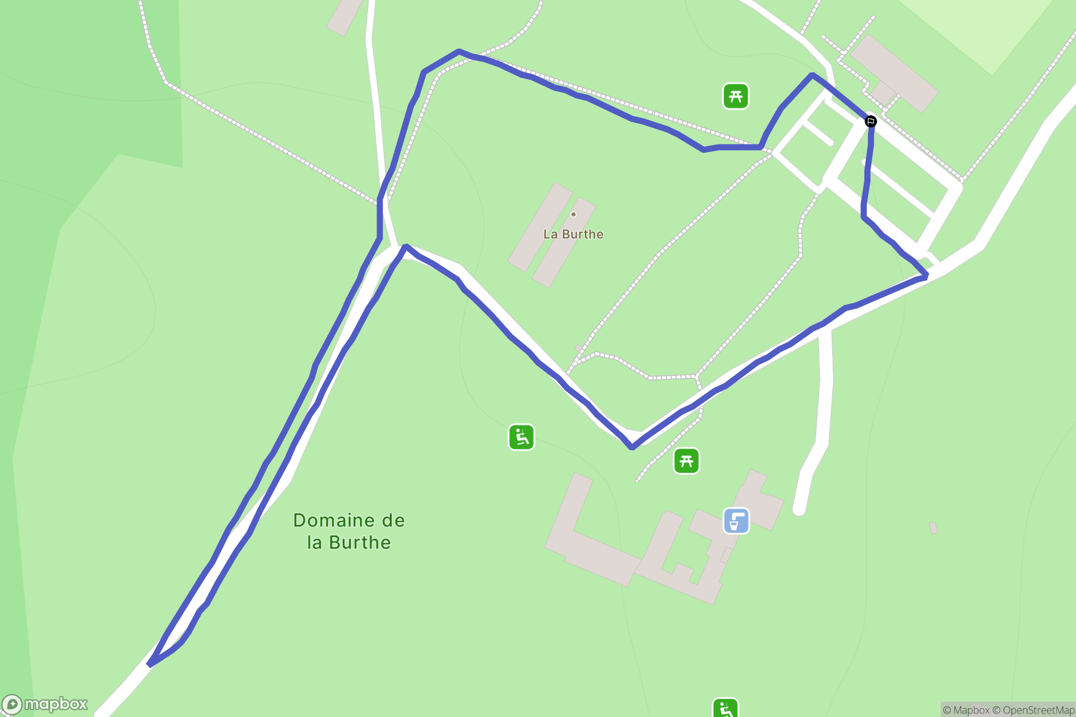Floirac : carte du parcours de randonnée - France