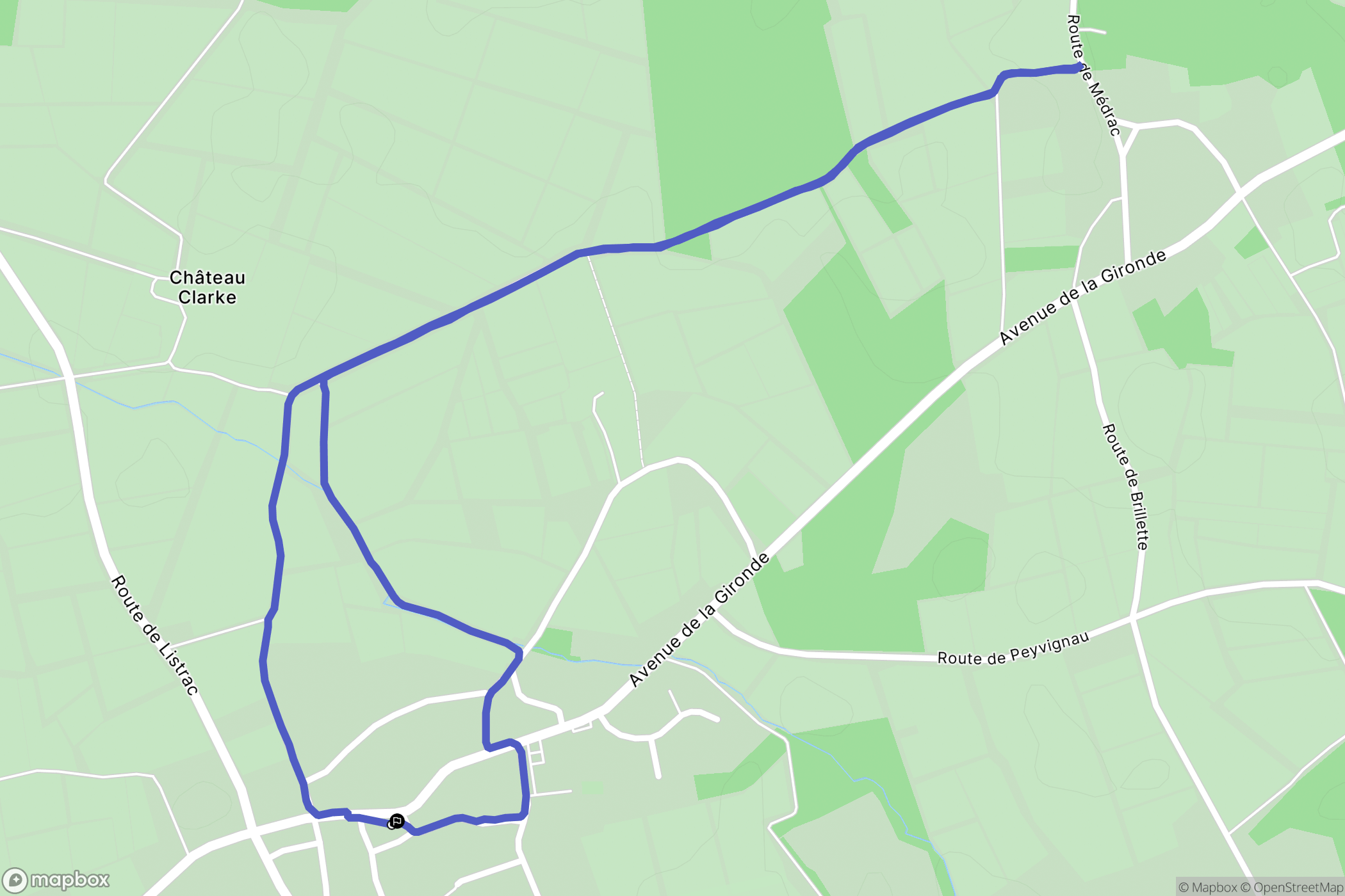 Moulis-en-Médoc : carte du parcours de randonnée - France