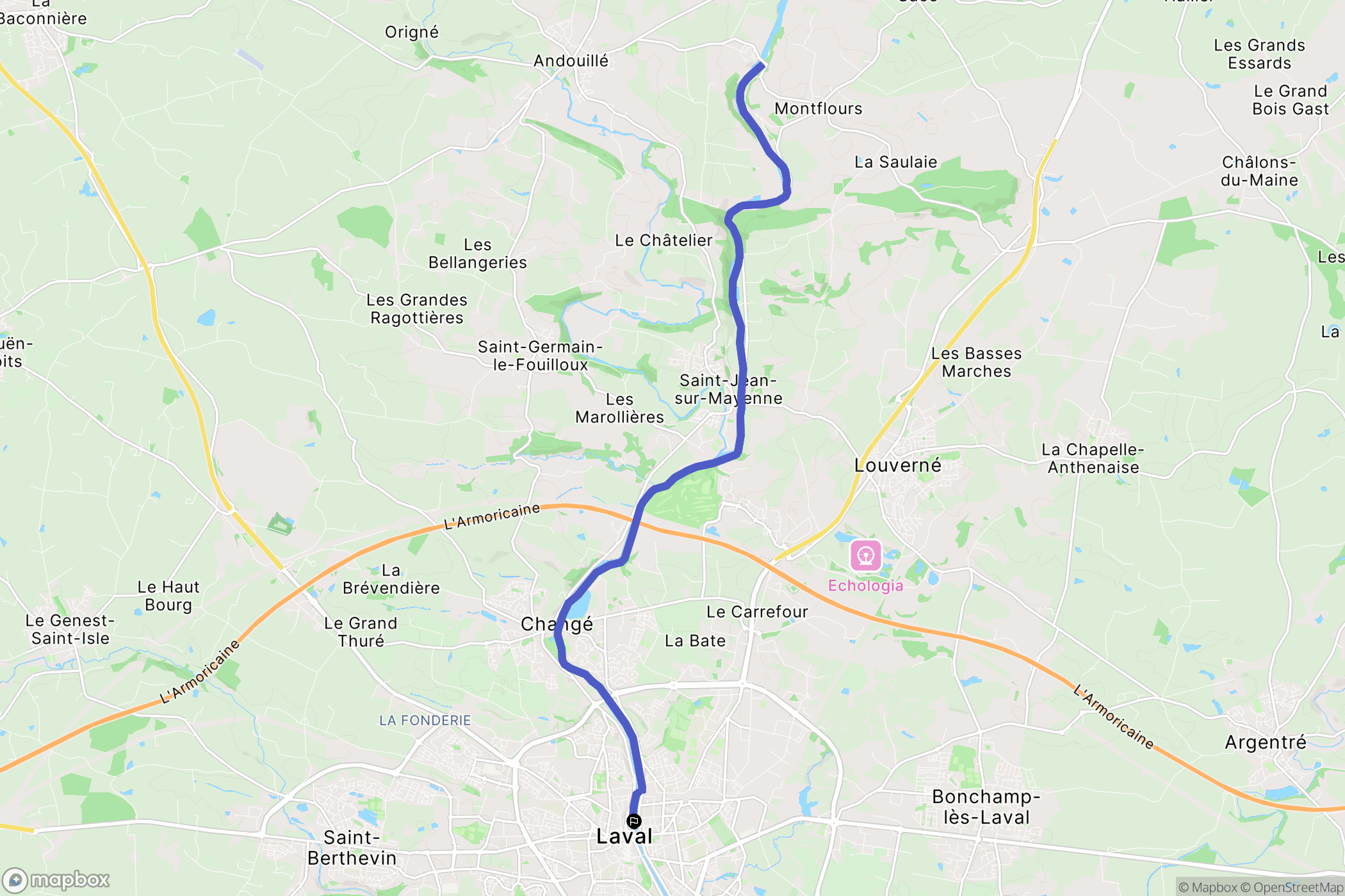 Bel-Air-Beauregard : carte du parcours de randonnée - France