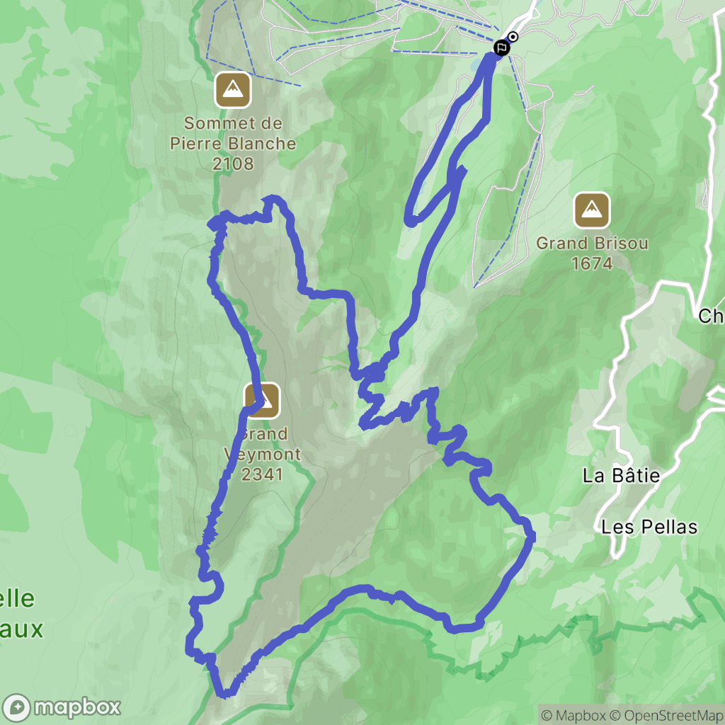 Gresse-en-Vercors : carte du parcours de randonnée - France