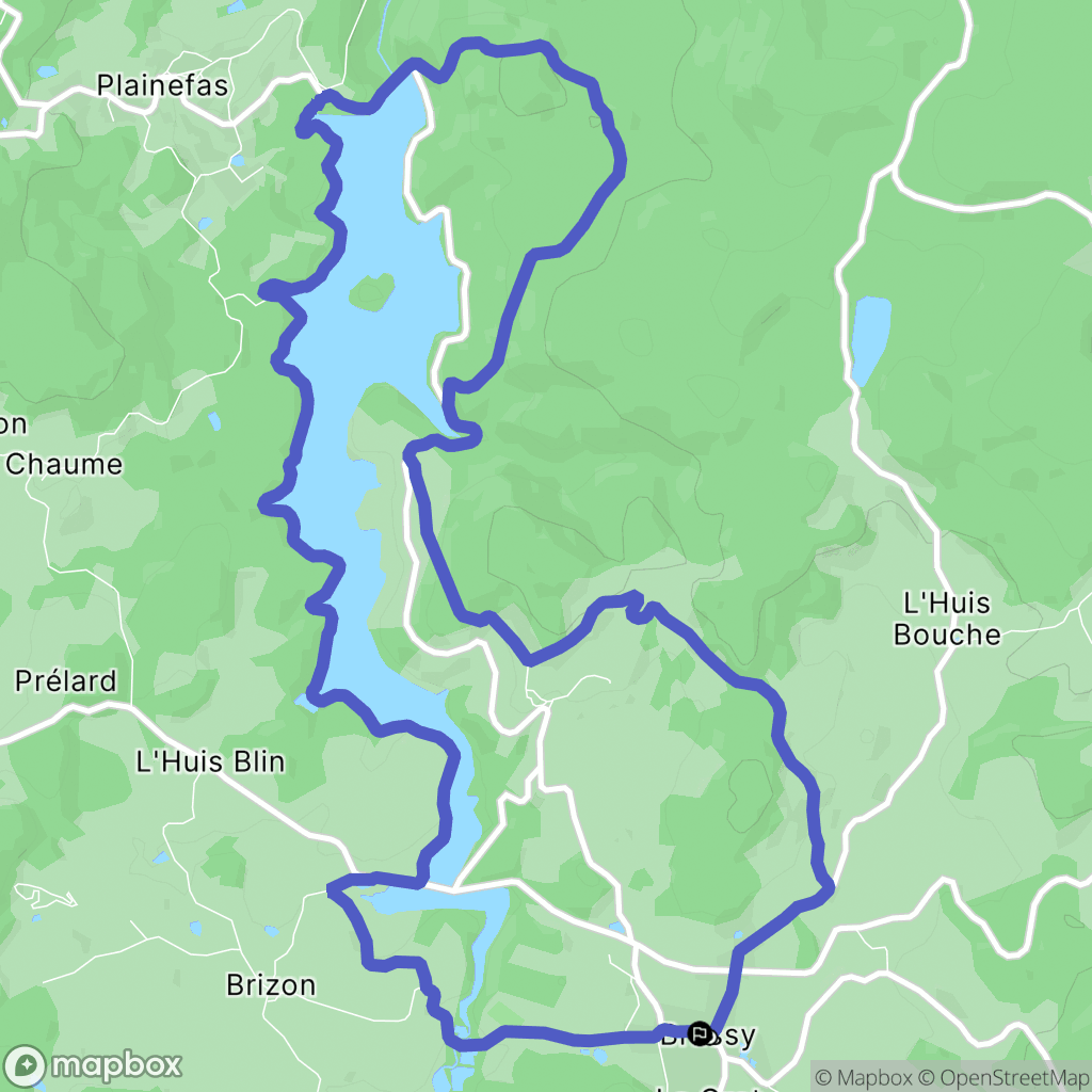 Brassy : carte du parcours de randonnée - France