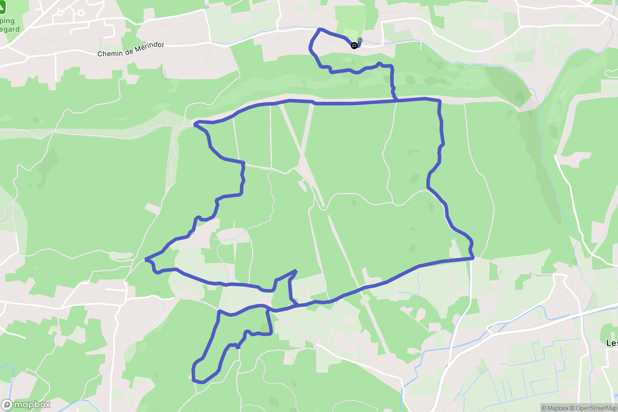Mornas : carte du parcours de randonnée - France