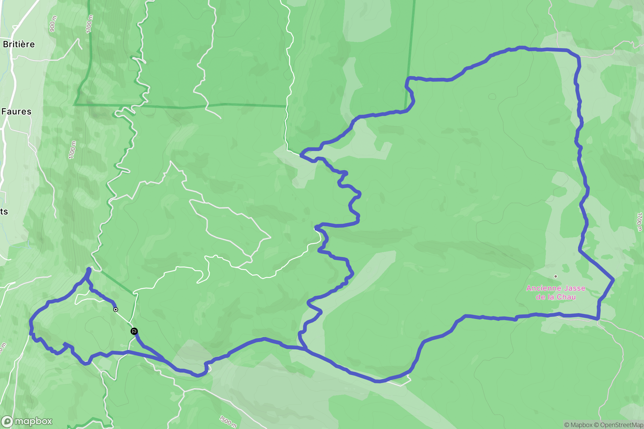 Saint-Agnan-en-Vercors : carte du parcours de randonnée - France