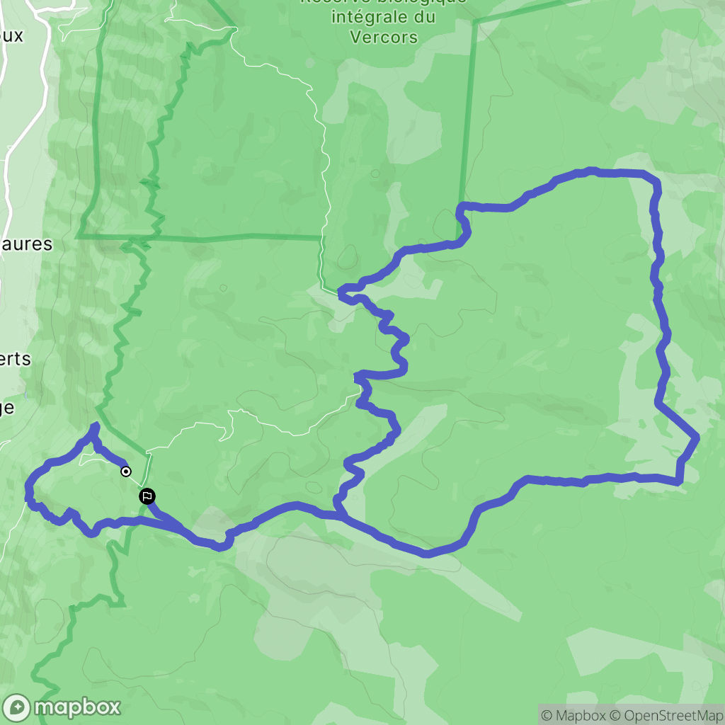 Saint-Agnan-en-Vercors : carte du parcours de randonnée - France