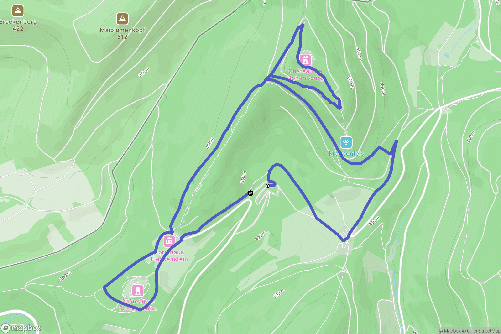 Lembach : carte du parcours de randonnée - France
