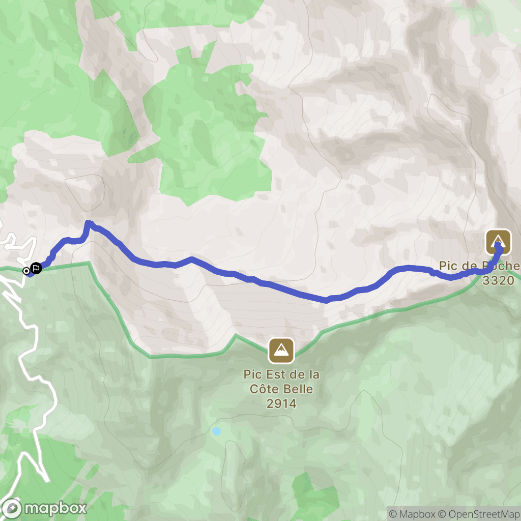 Cervières : carte du parcours de randonnée - France