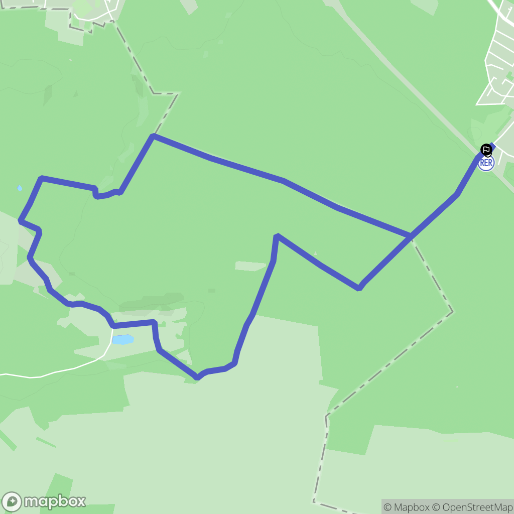 Orry-la-ville : carte du parcours de randonnée - France