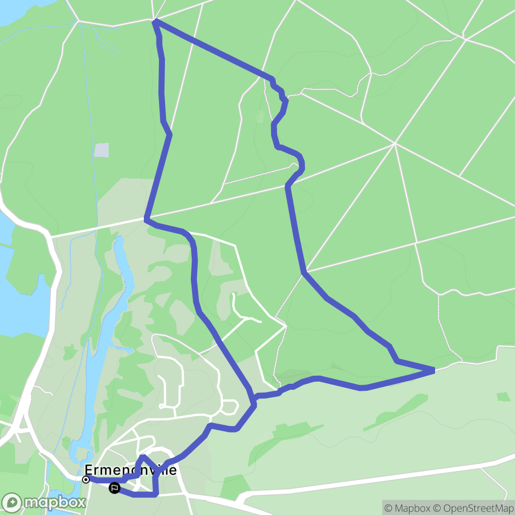 Ermenonville : carte du parcours de randonnée - France