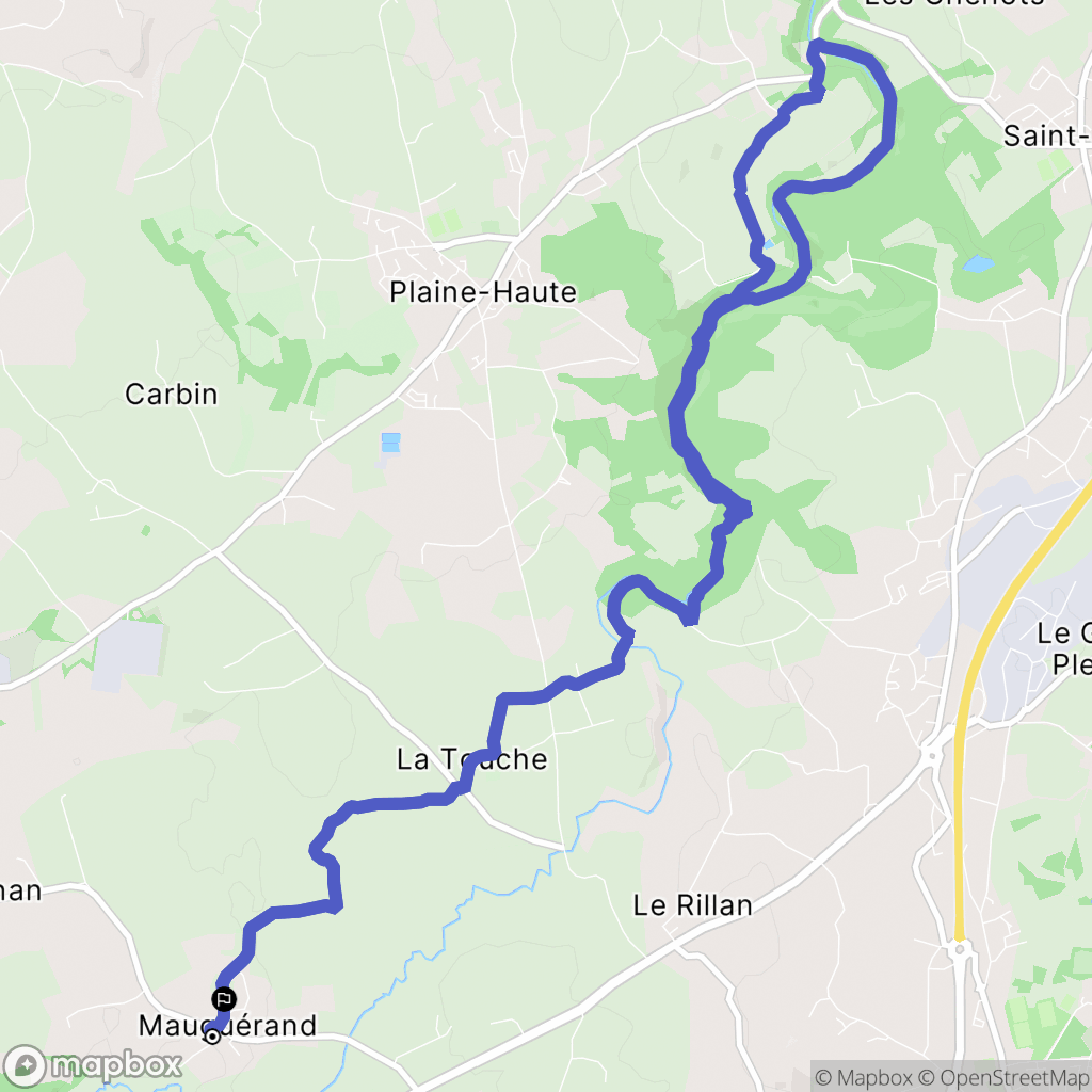 Le Fœil : carte du parcours de randonnée - France