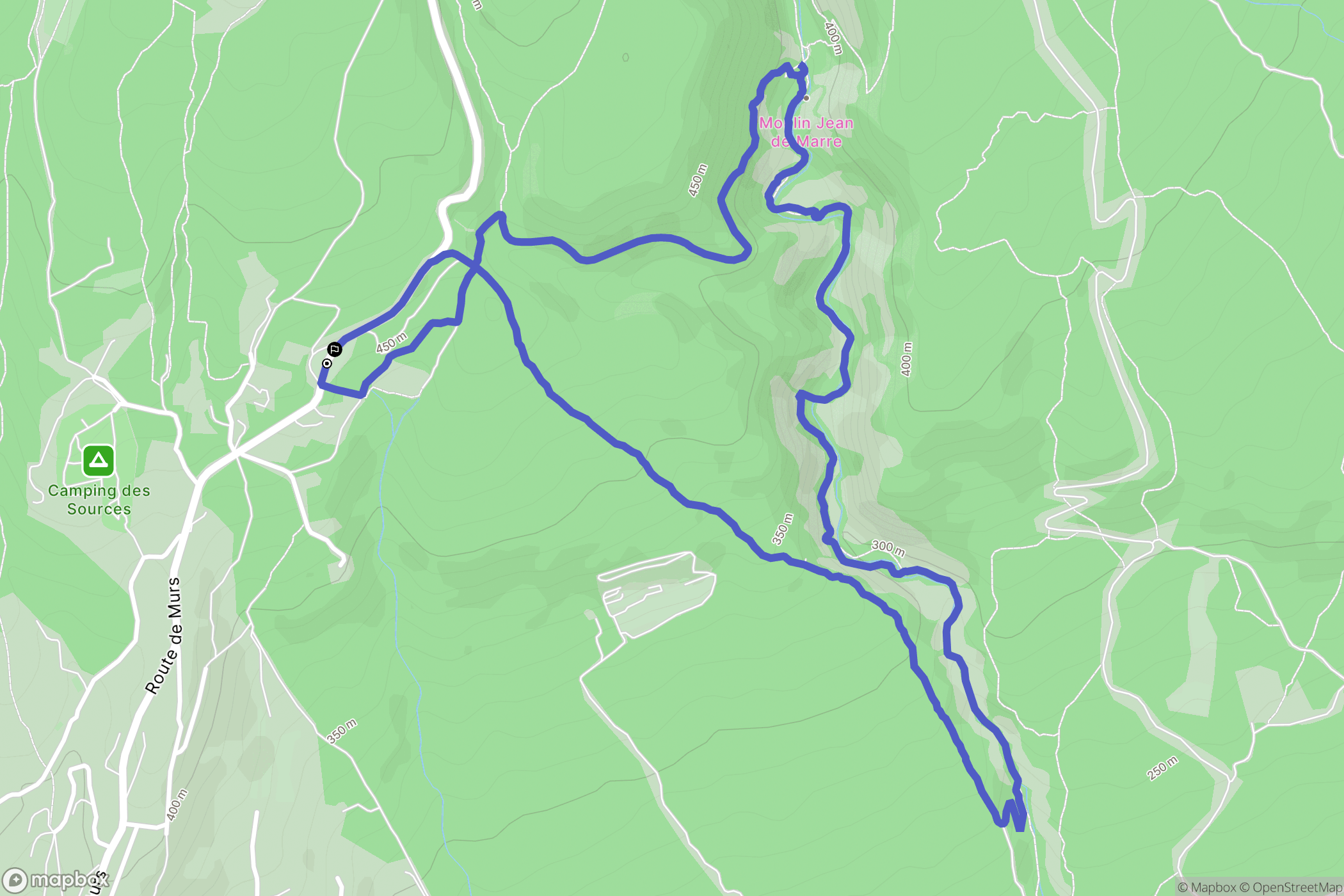 Fontanille, Gordes : carte du parcours de randonnée - France