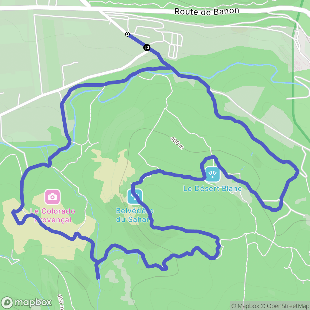 Rustrel : carte du parcours de randonnée - France
