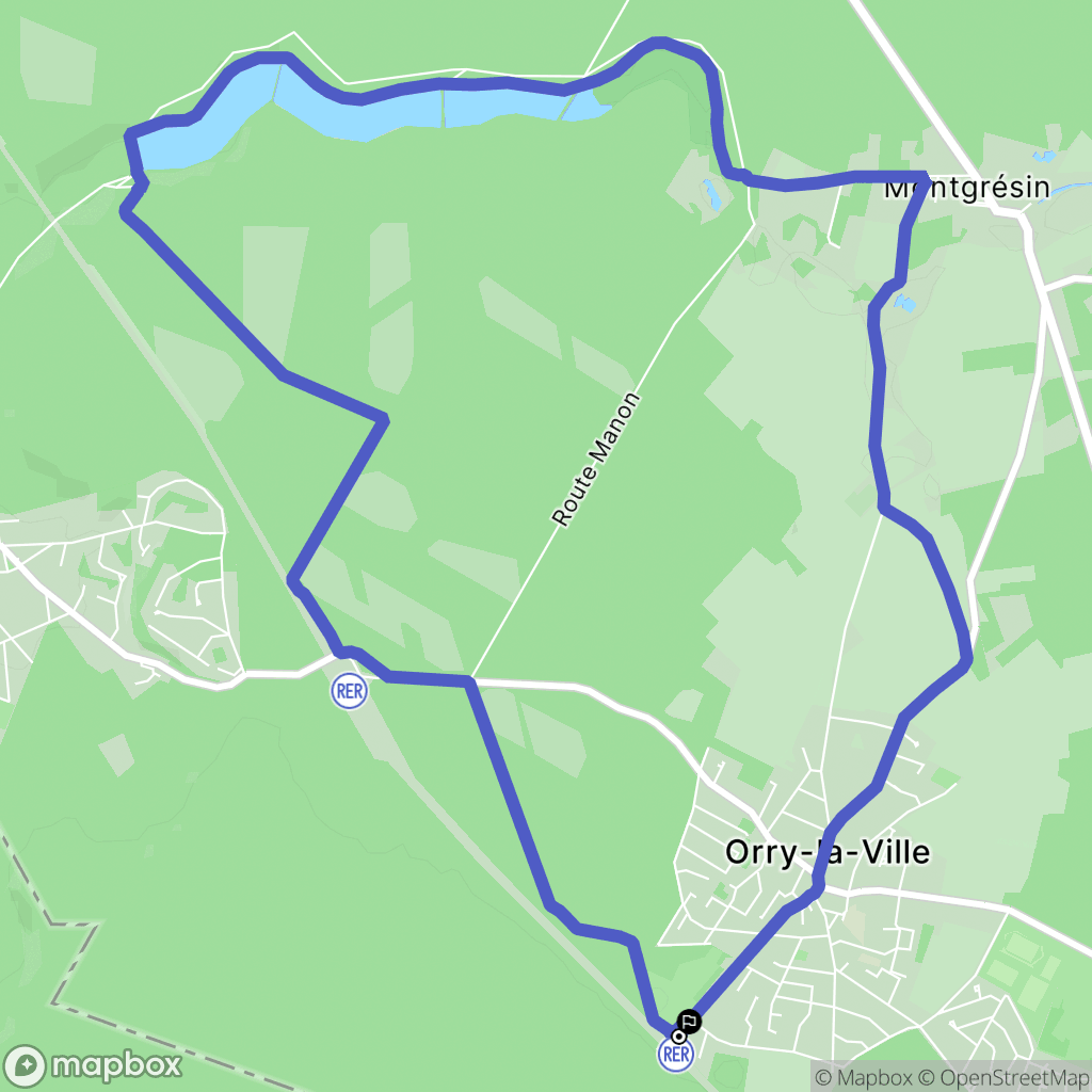 Orry-la-ville : carte du parcours de randonnée - France