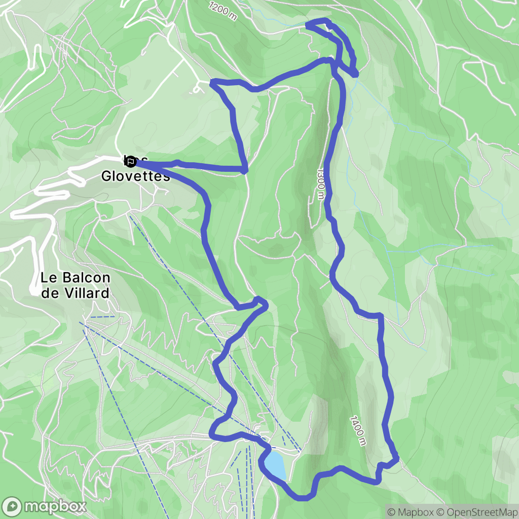 Villard-de-Lans : carte du parcours de randonnée - France