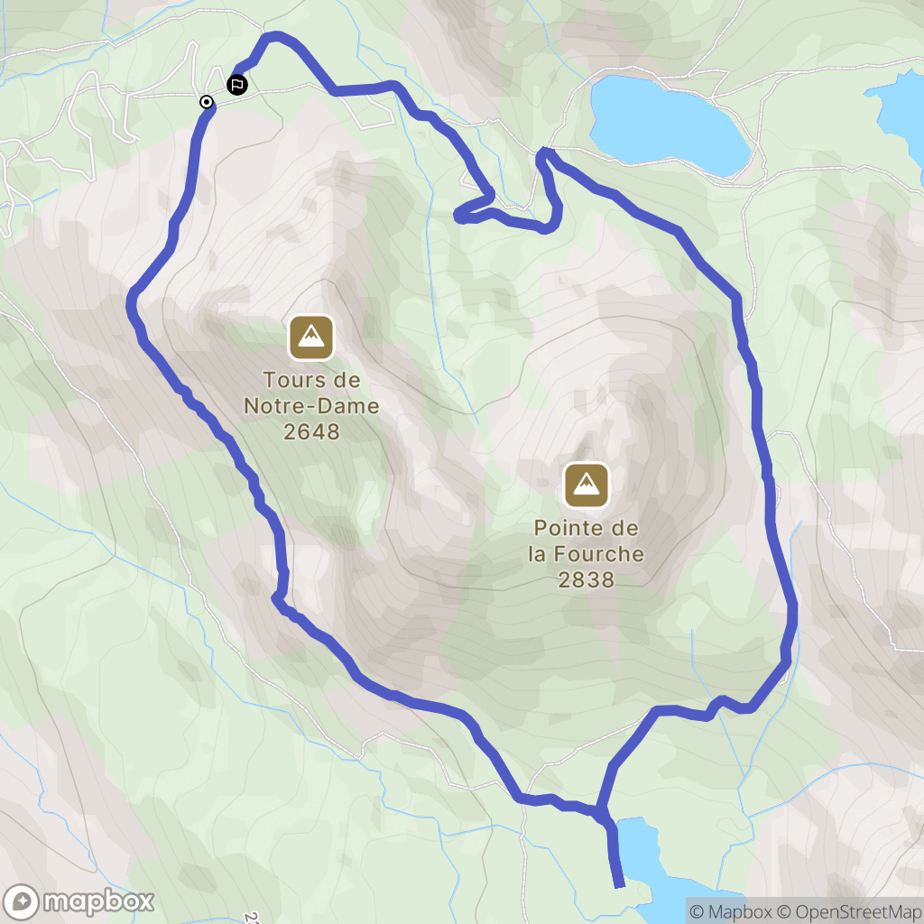 Valloire : carte du parcours de randonnée - France