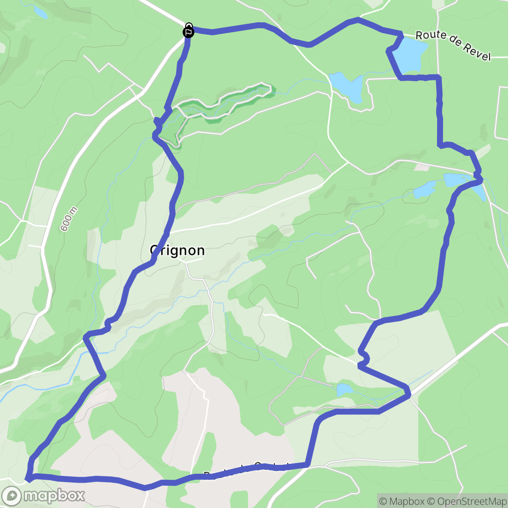 Saint-Pierre-de-Bressieux : carte du parcours de randonnée - France