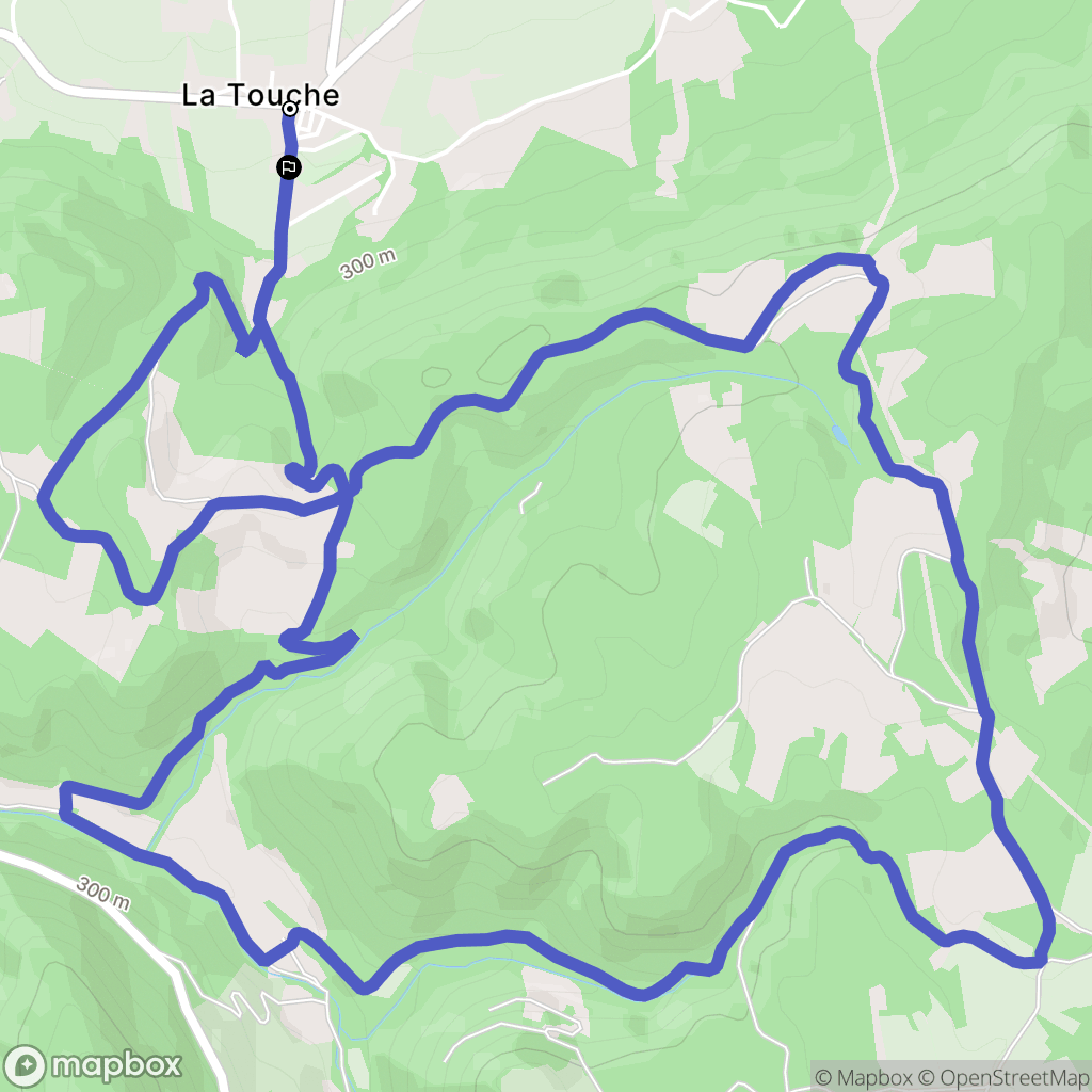 La Touche : carte du parcours de randonnée - France