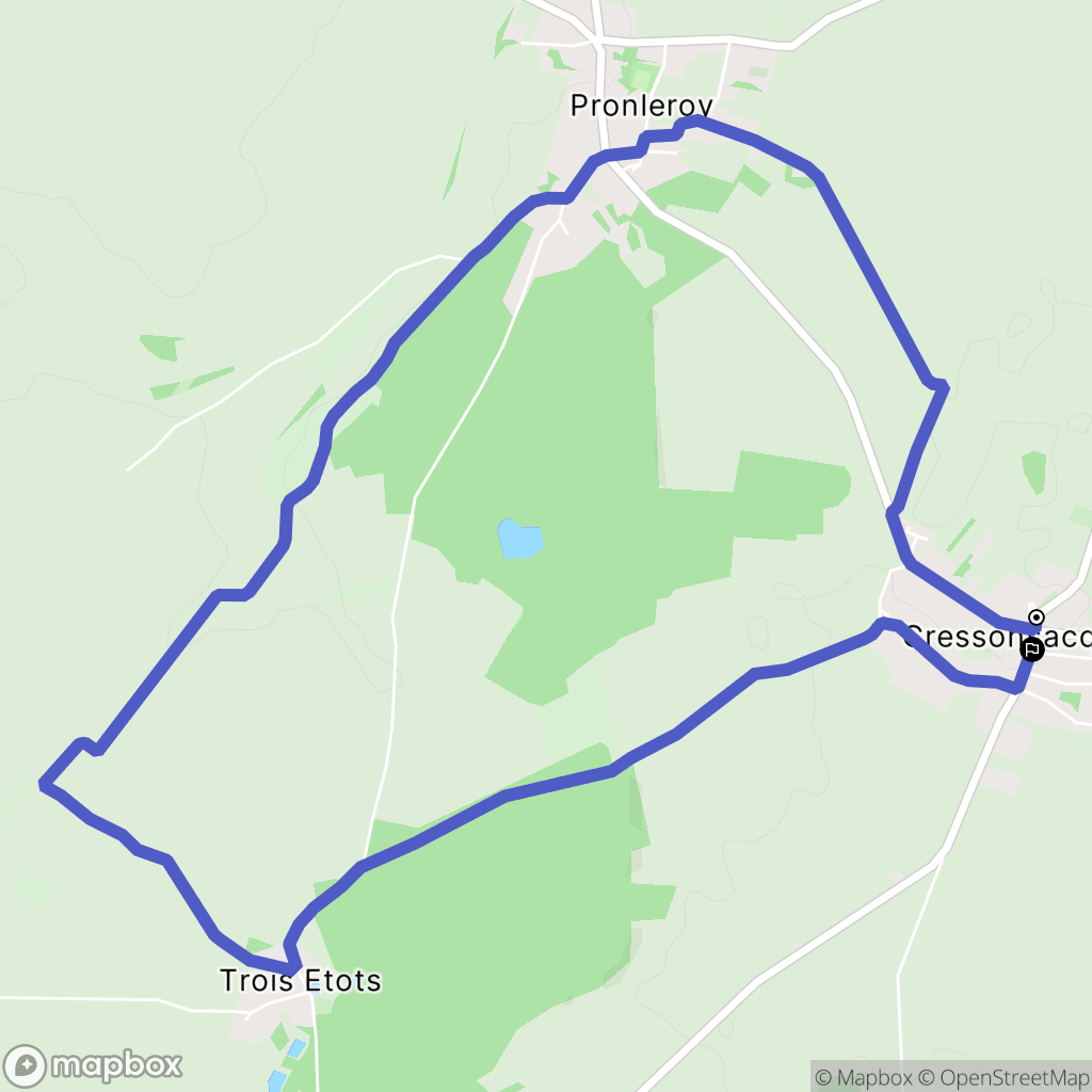 Cressonsacq : carte du parcours de randonnée - France