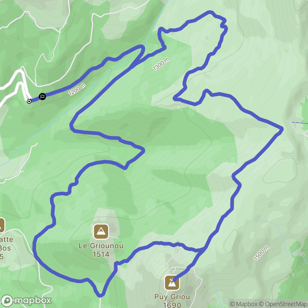 Mandailles-Saint-Julien : carte du parcours de randonnée - France