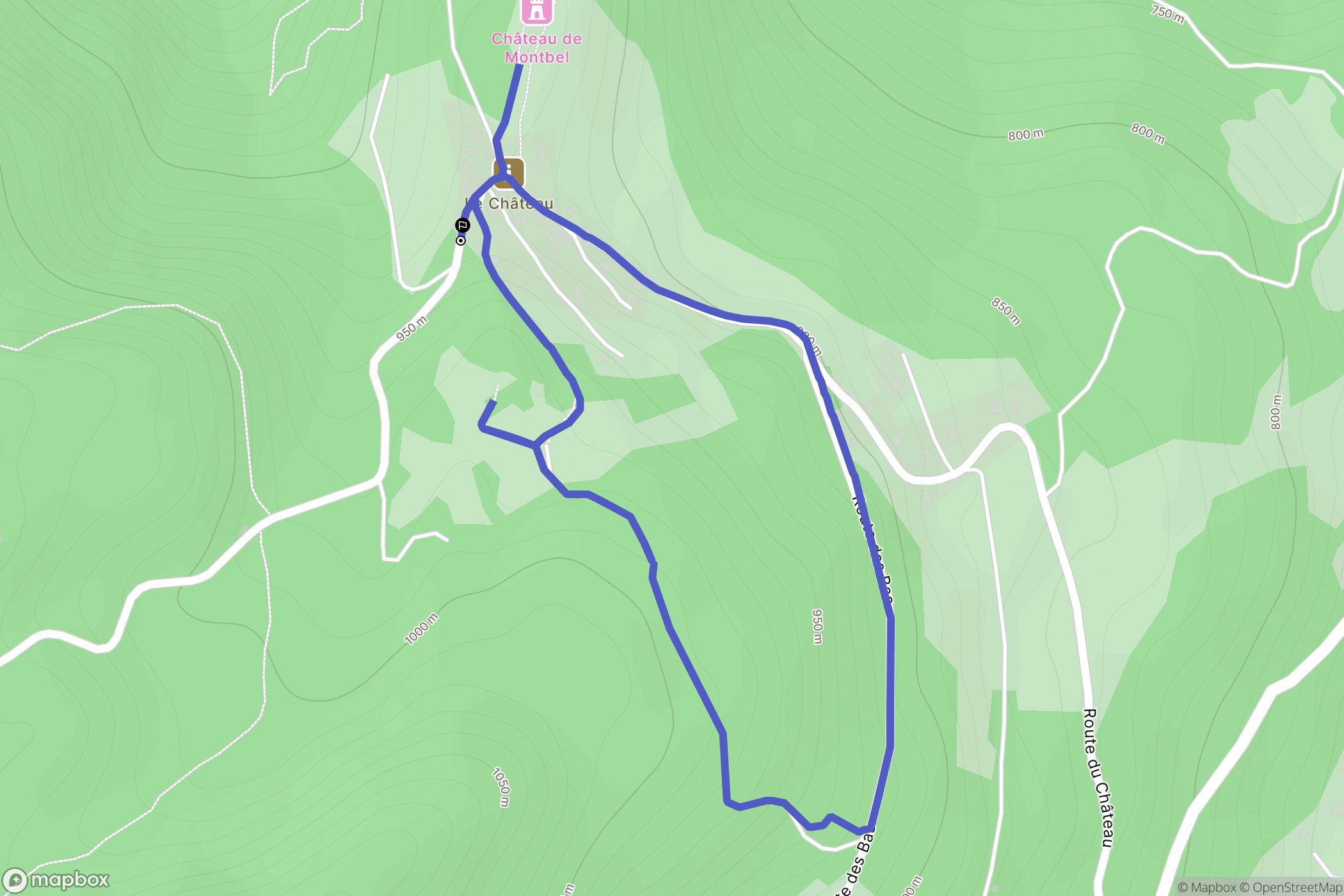 Saint-Pierre d'Entremont : carte du parcours de randonnée - France