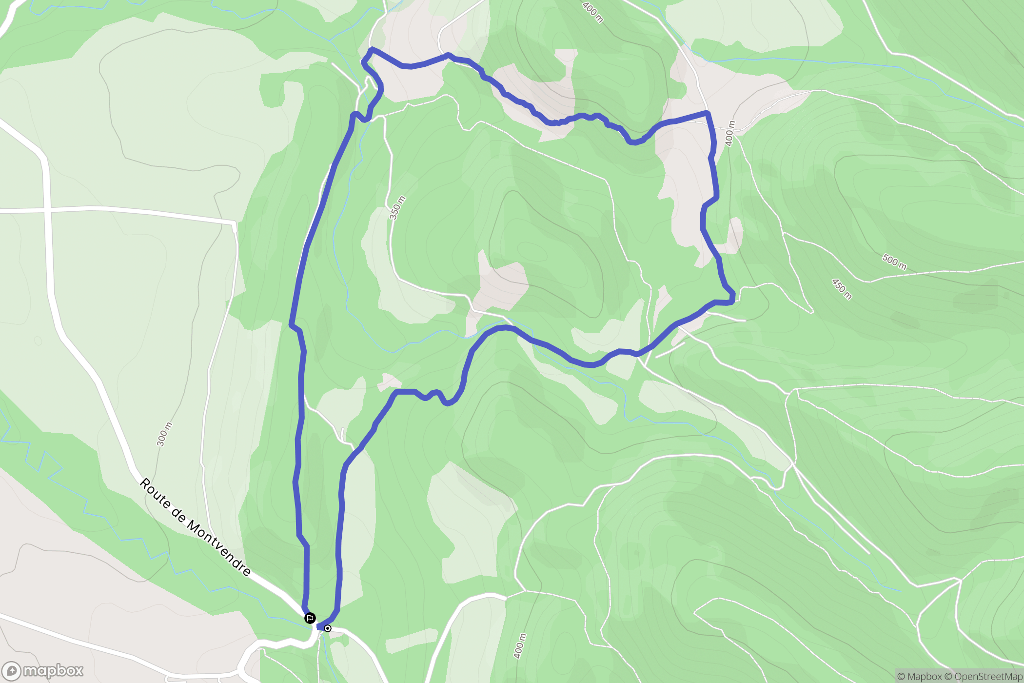 La-Baume-Cornillane : carte du parcours de randonnée - France