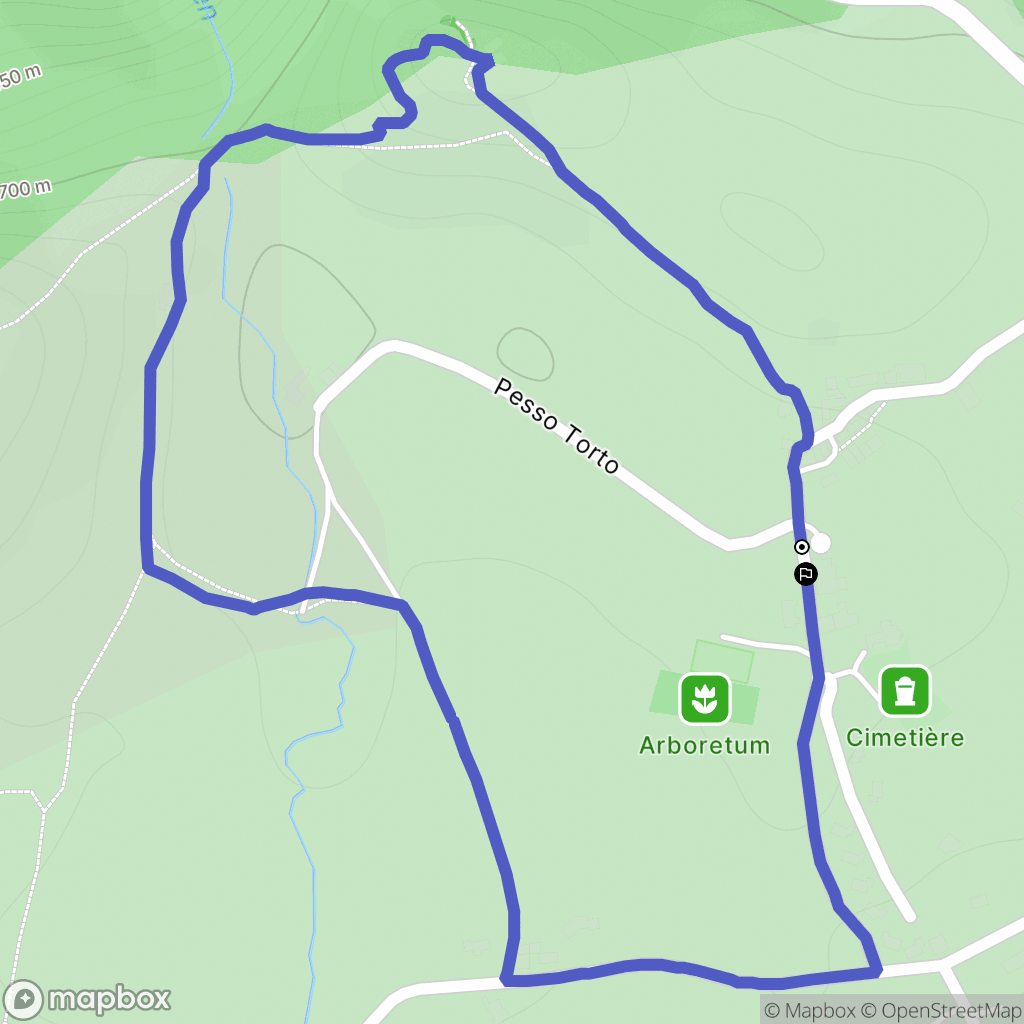 Alzen : carte du parcours de randonnée - France