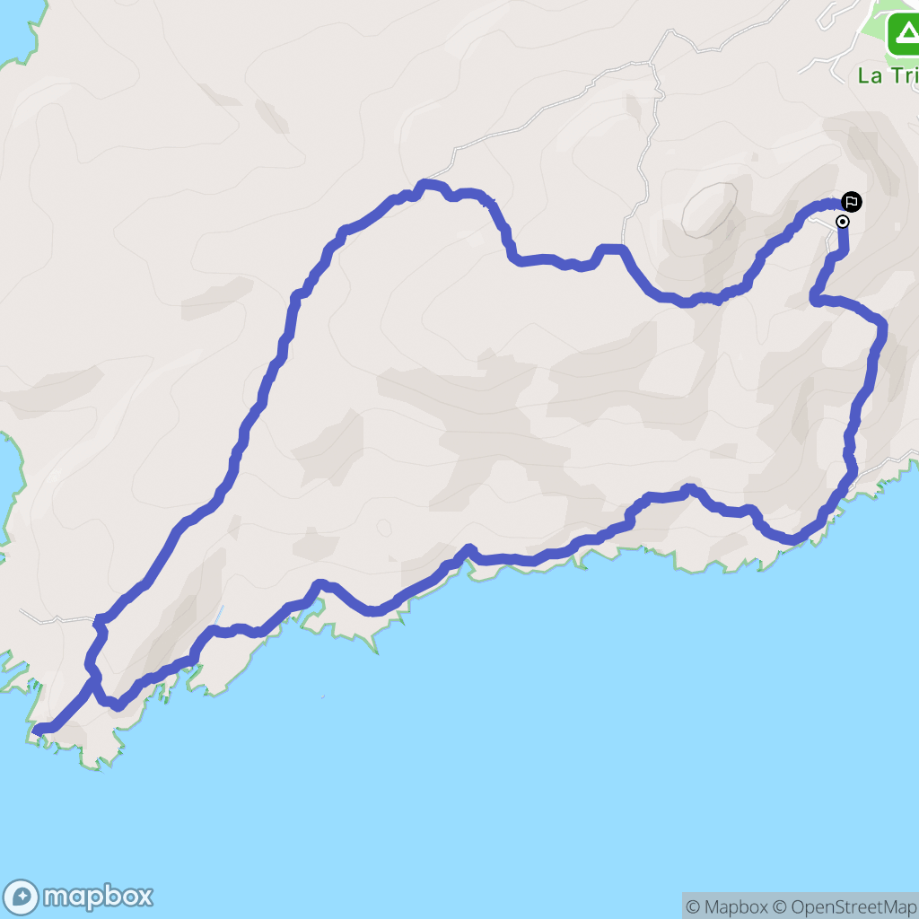 Bonifacio : carte du parcours de randonnée - France