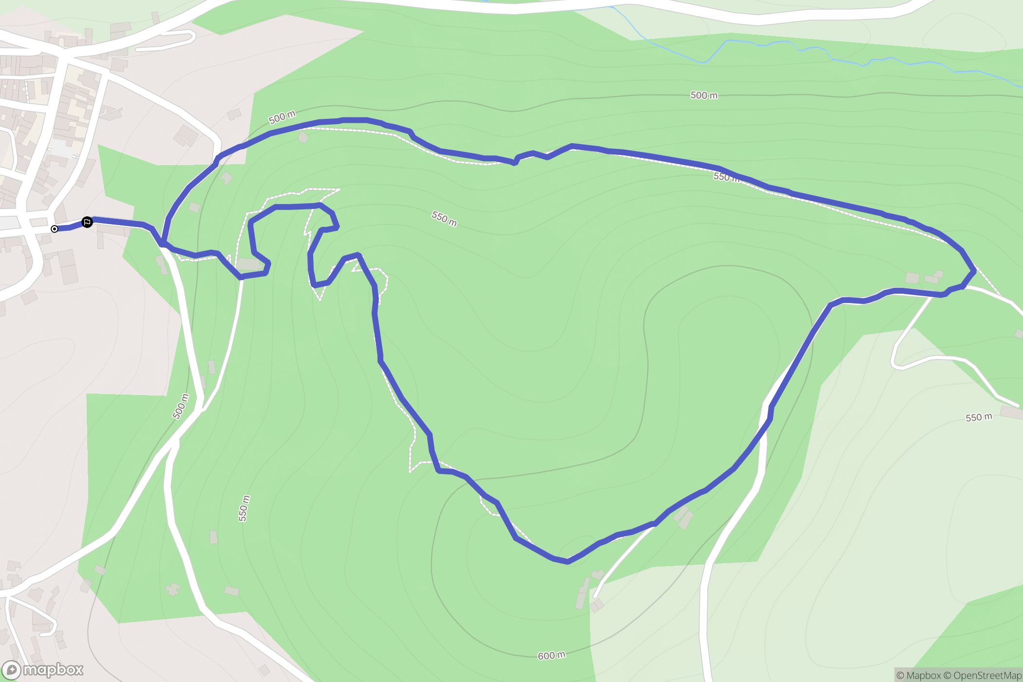 Aspet : carte du parcours de randonnée - France