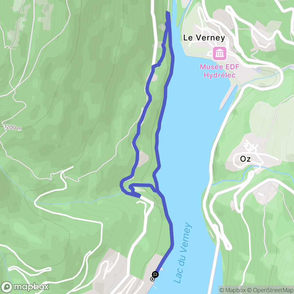 Allemont : carte du parcours de randonnée - France
