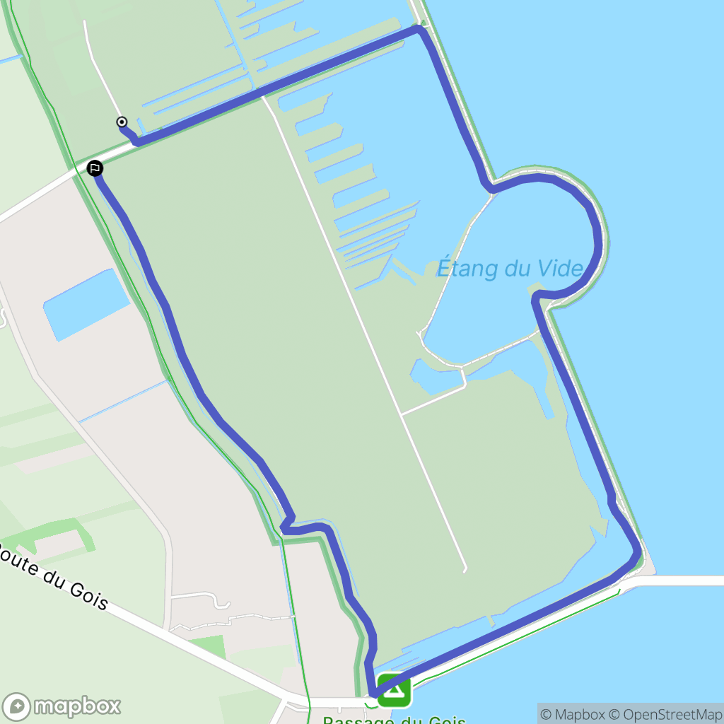 Noirmoutier, Barbâtre : carte du parcours de randonnée - France
