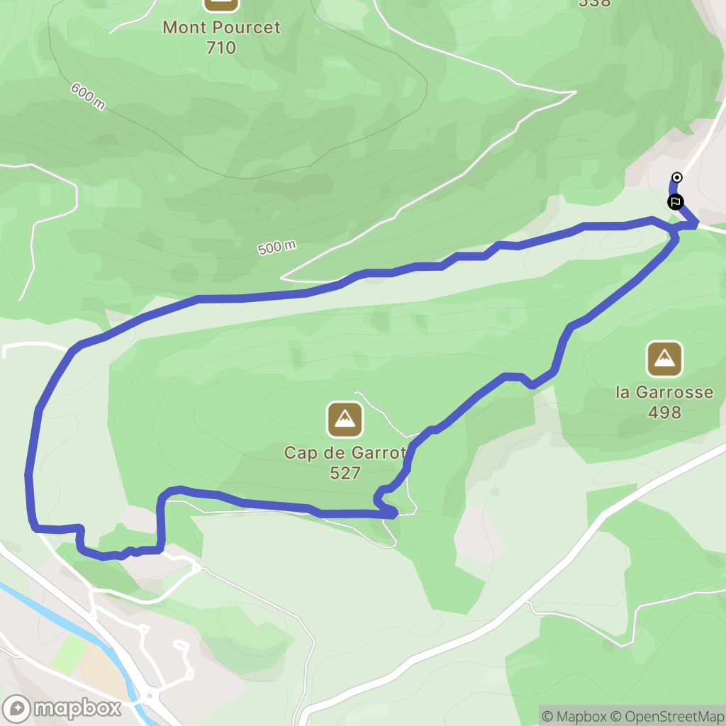 Aspet, Fontagnères : carte du parcours de randonnée - France