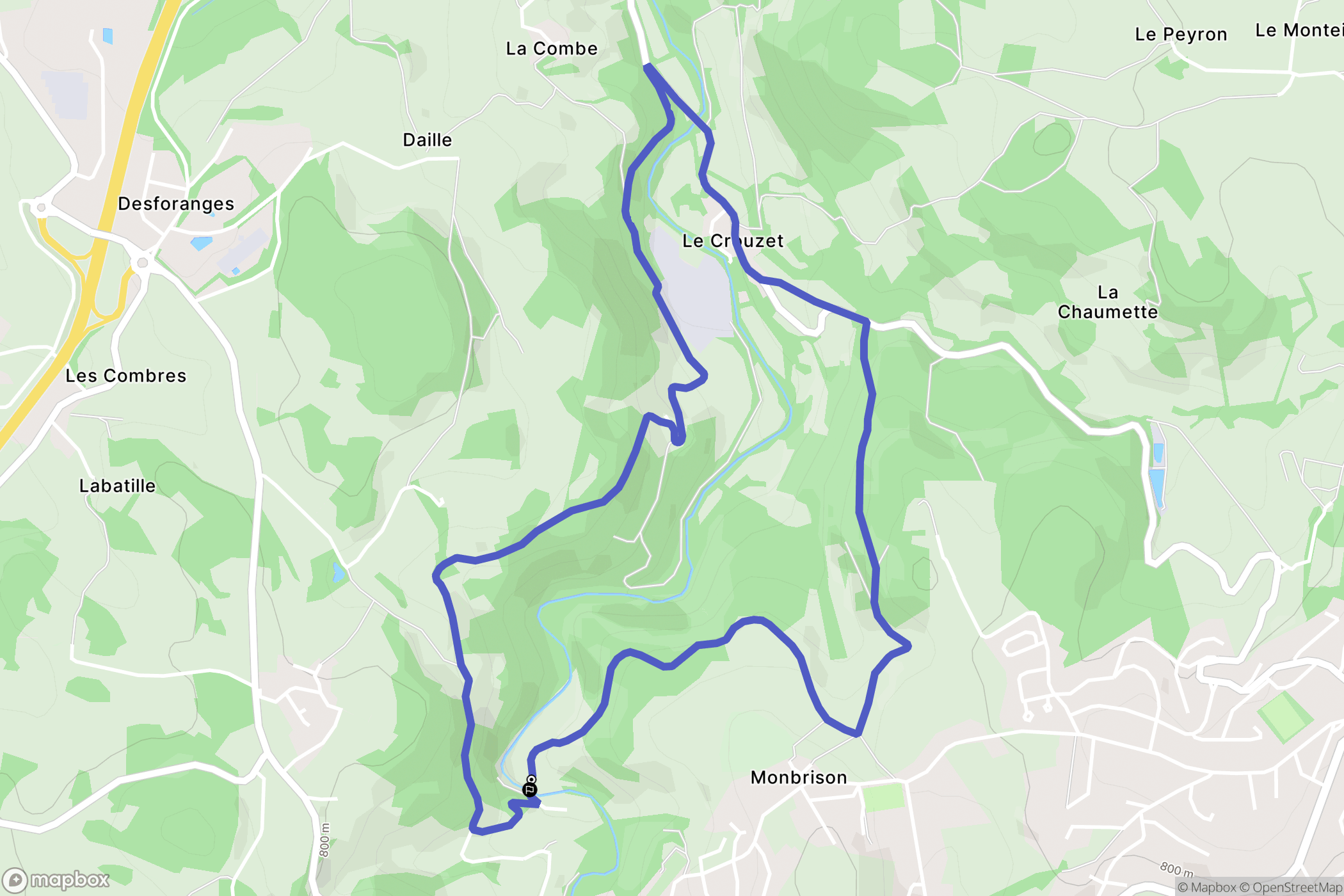 La Séauve-sur-Semène : carte du parcours de randonnée - France