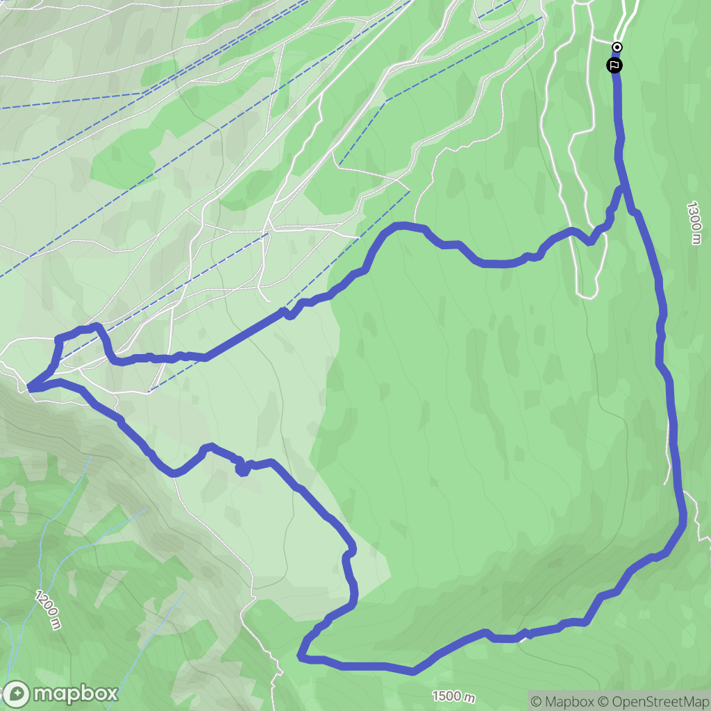 Margériaz : carte du parcours de randonnée - France
