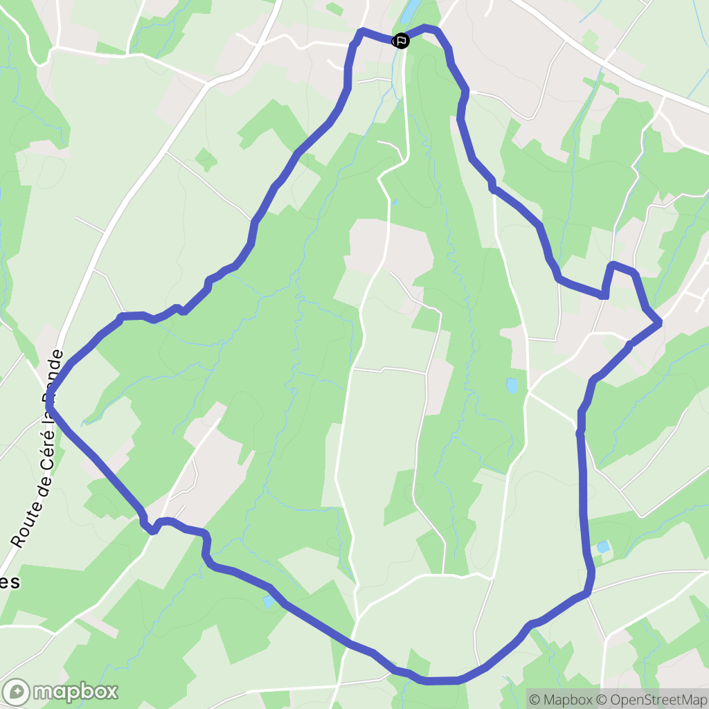 Pouillé : carte du parcours de randonnée - France