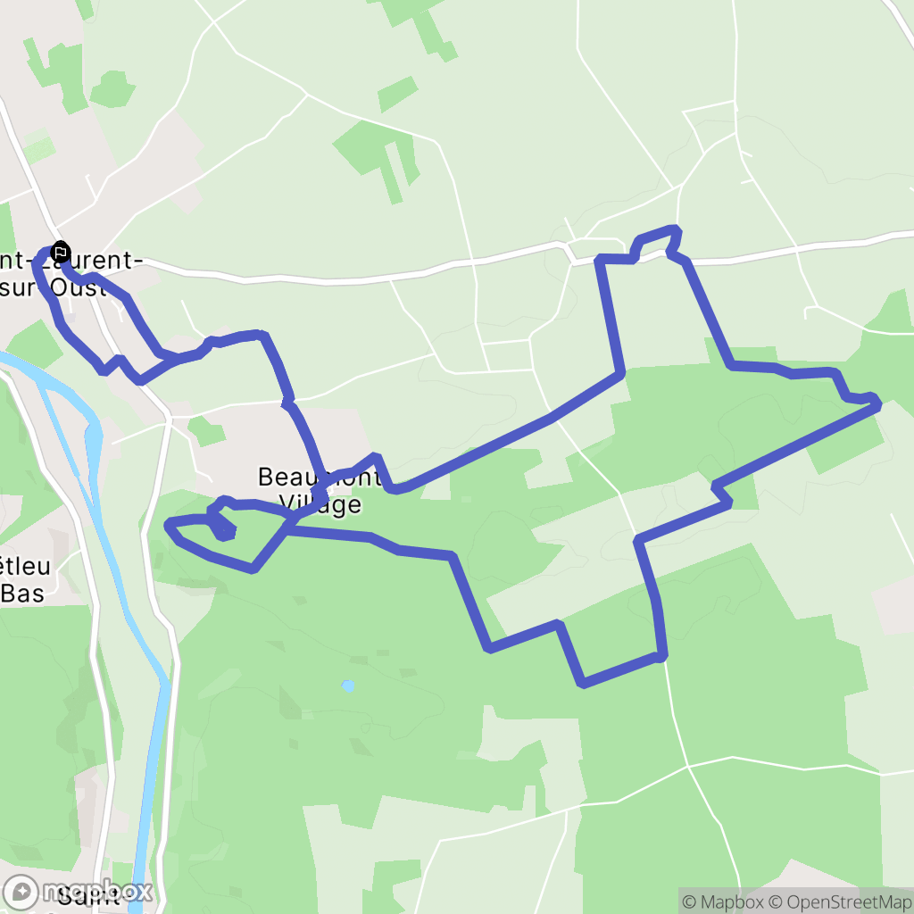 Saint-Laurent-sur-Oust : carte du parcours de randonnée - France