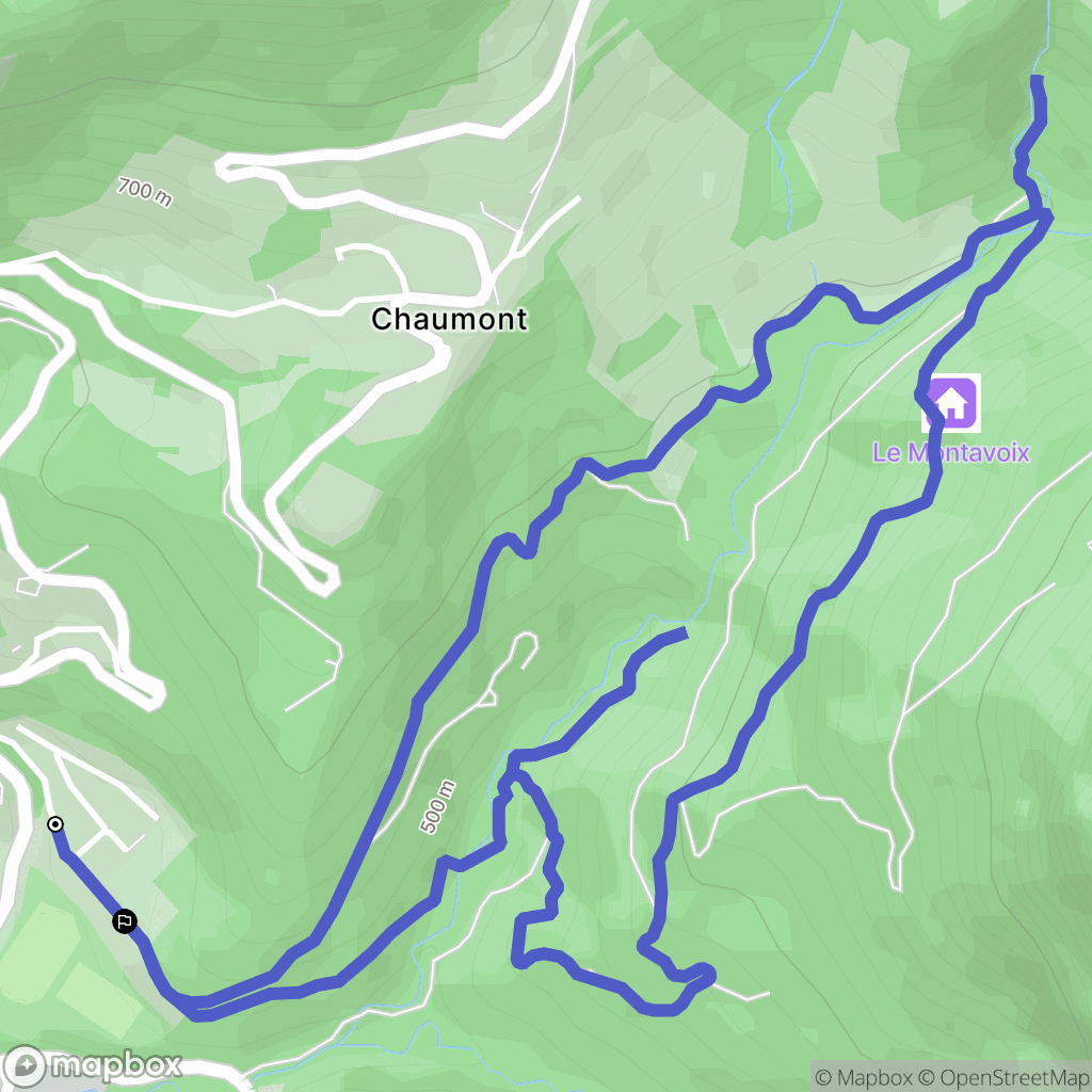 Saint-Claude : carte du parcours de randonnée - France