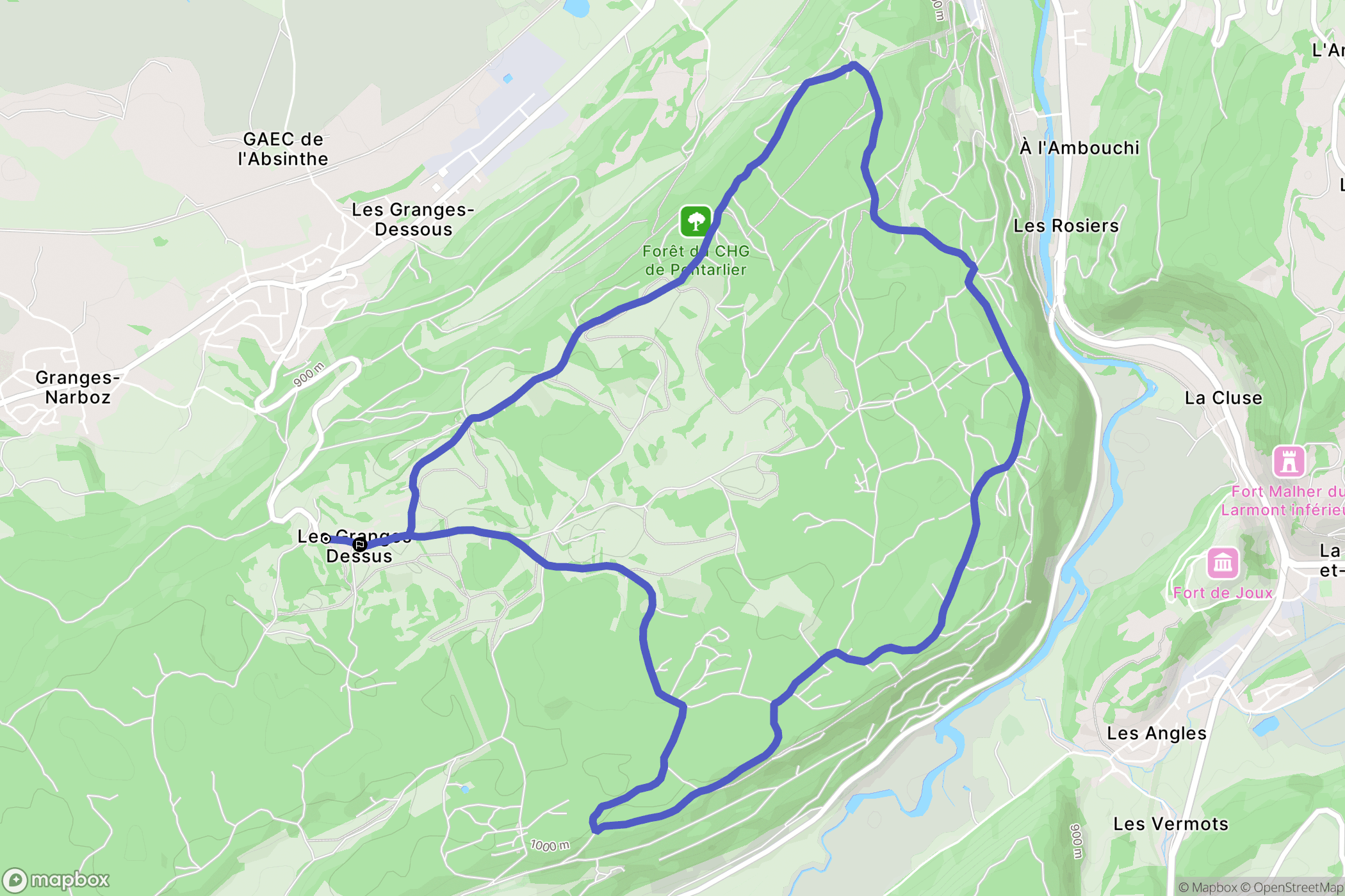 Granges-Narboz: routekaart voor buitenactiviteiten - France