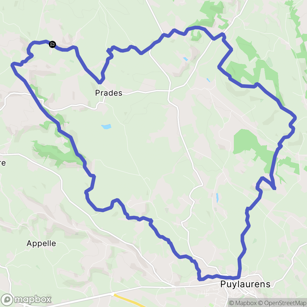 Saint-Paul-Cap-de-Joux : carte du parcours de randonnée - France