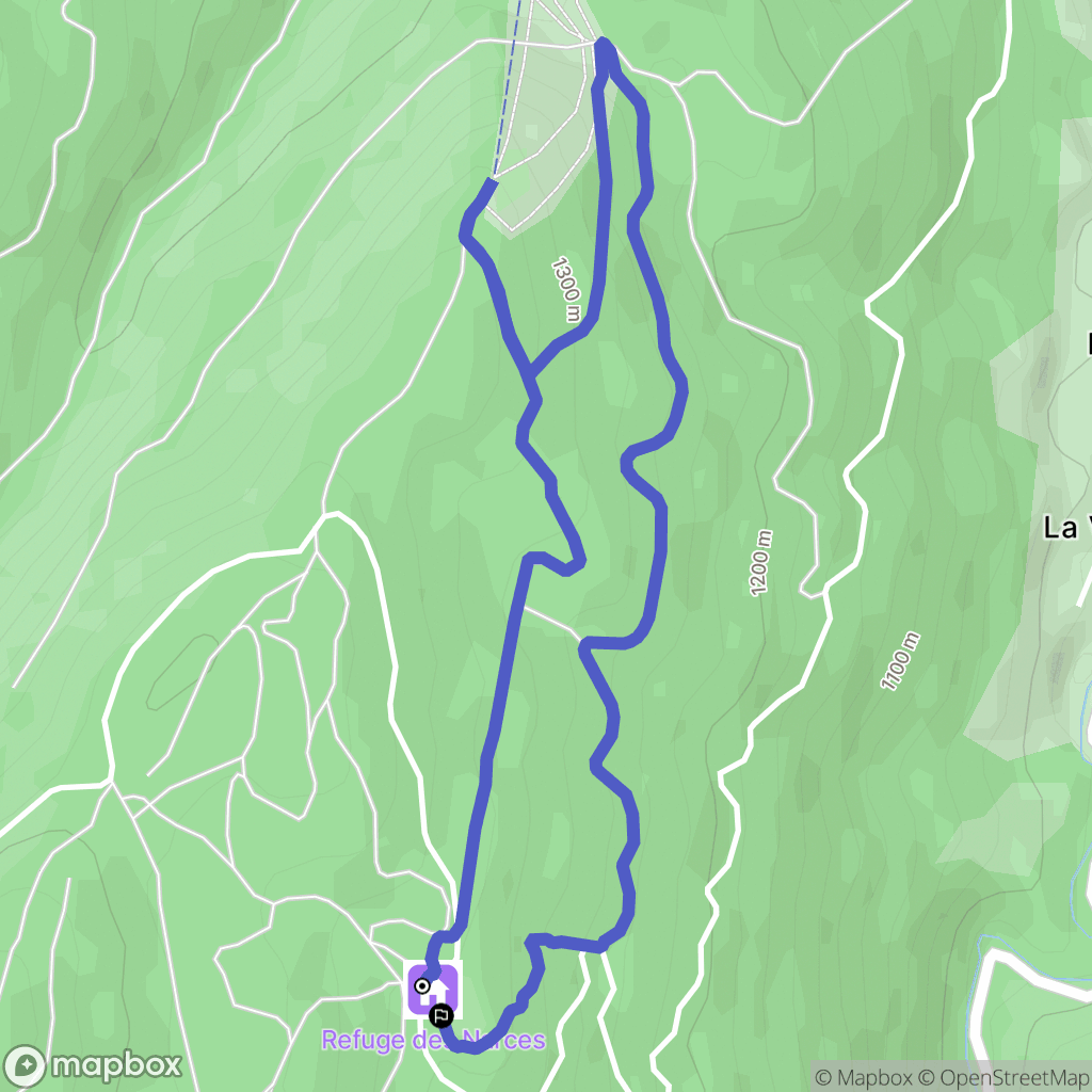 Le Crêt, Méaudre : carte du parcours de randonnée - France