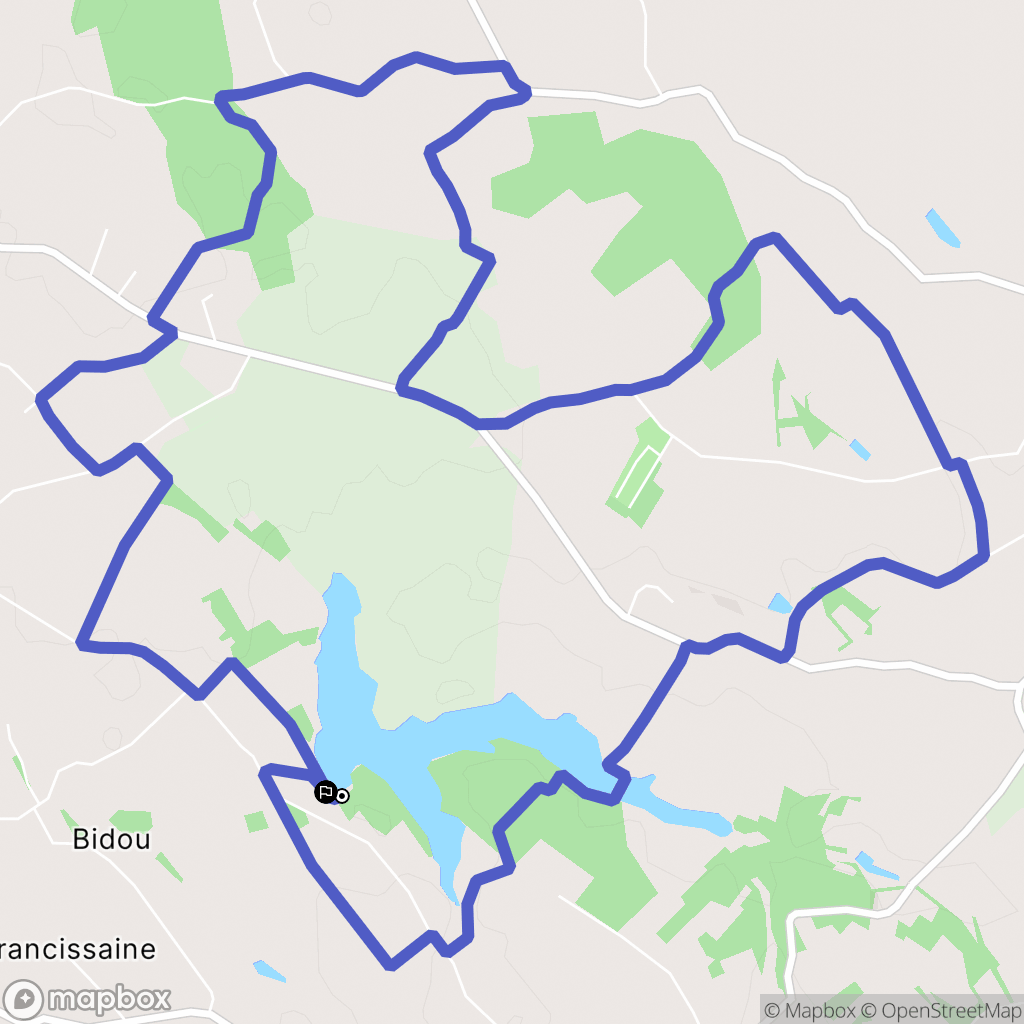 Ségalas : carte du parcours de randonnée - France