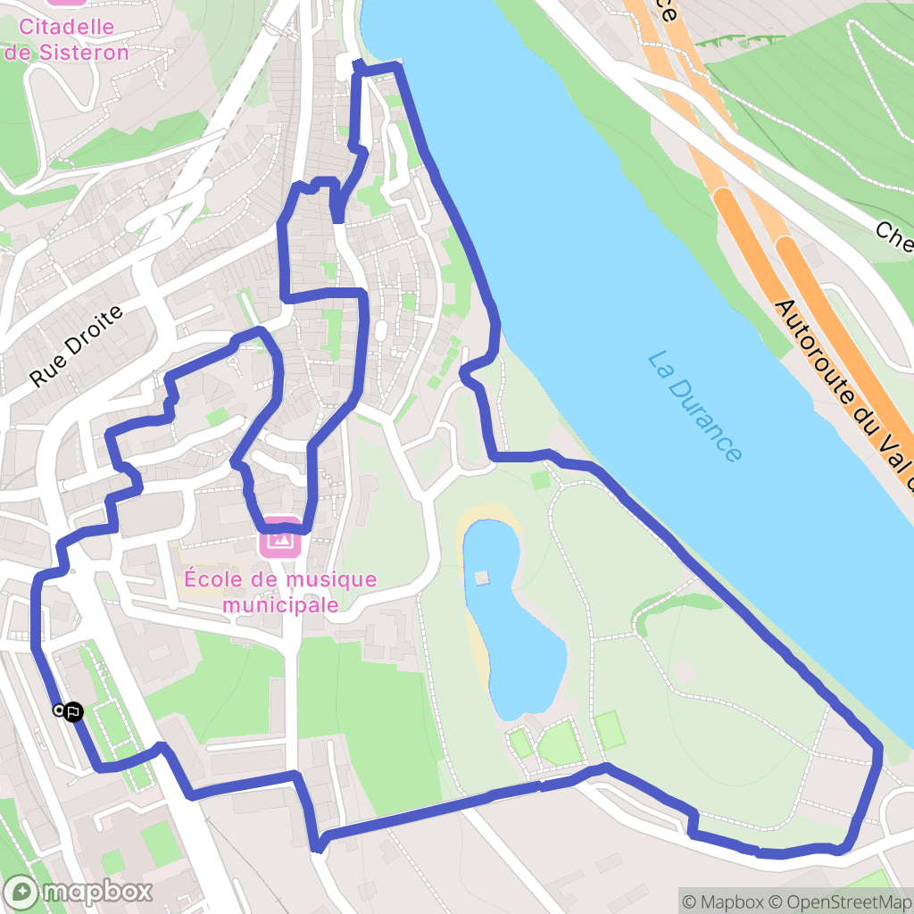 Sisteron : carte du parcours de randonnée - France