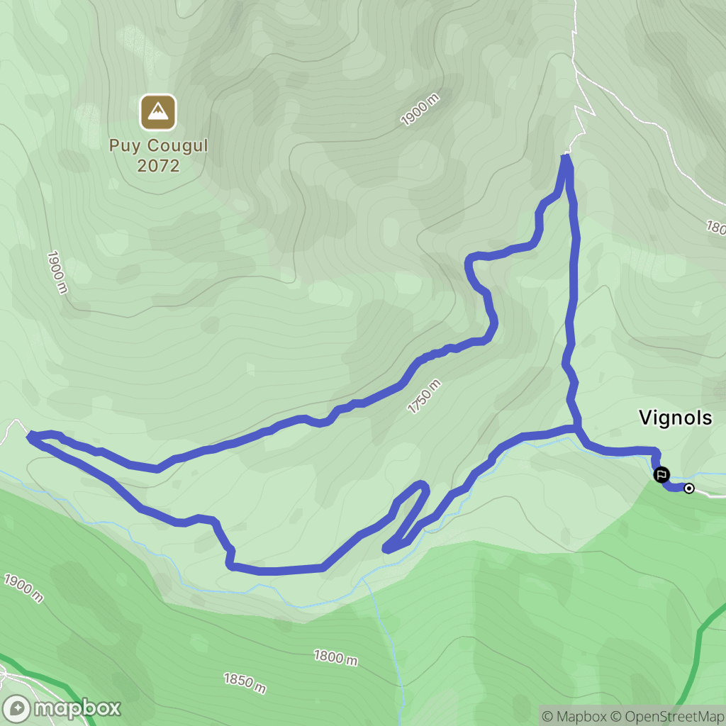 Roubion : carte du parcours de randonnée - France