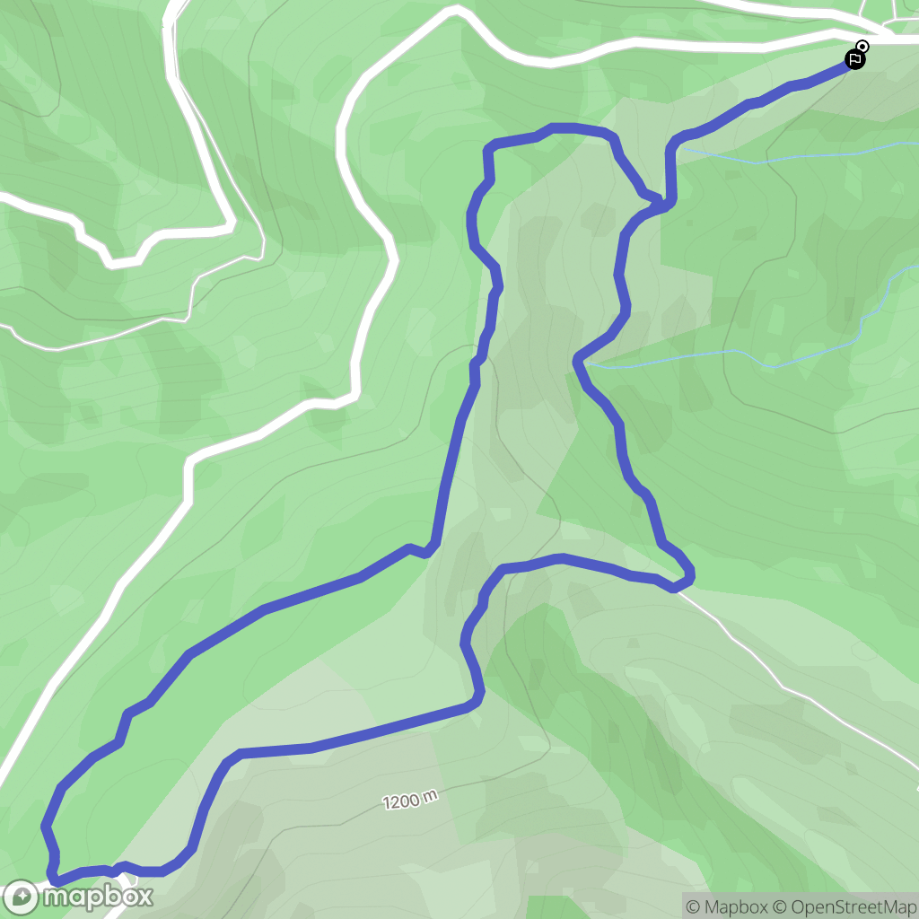 Montagagne : carte du parcours de randonnée - France