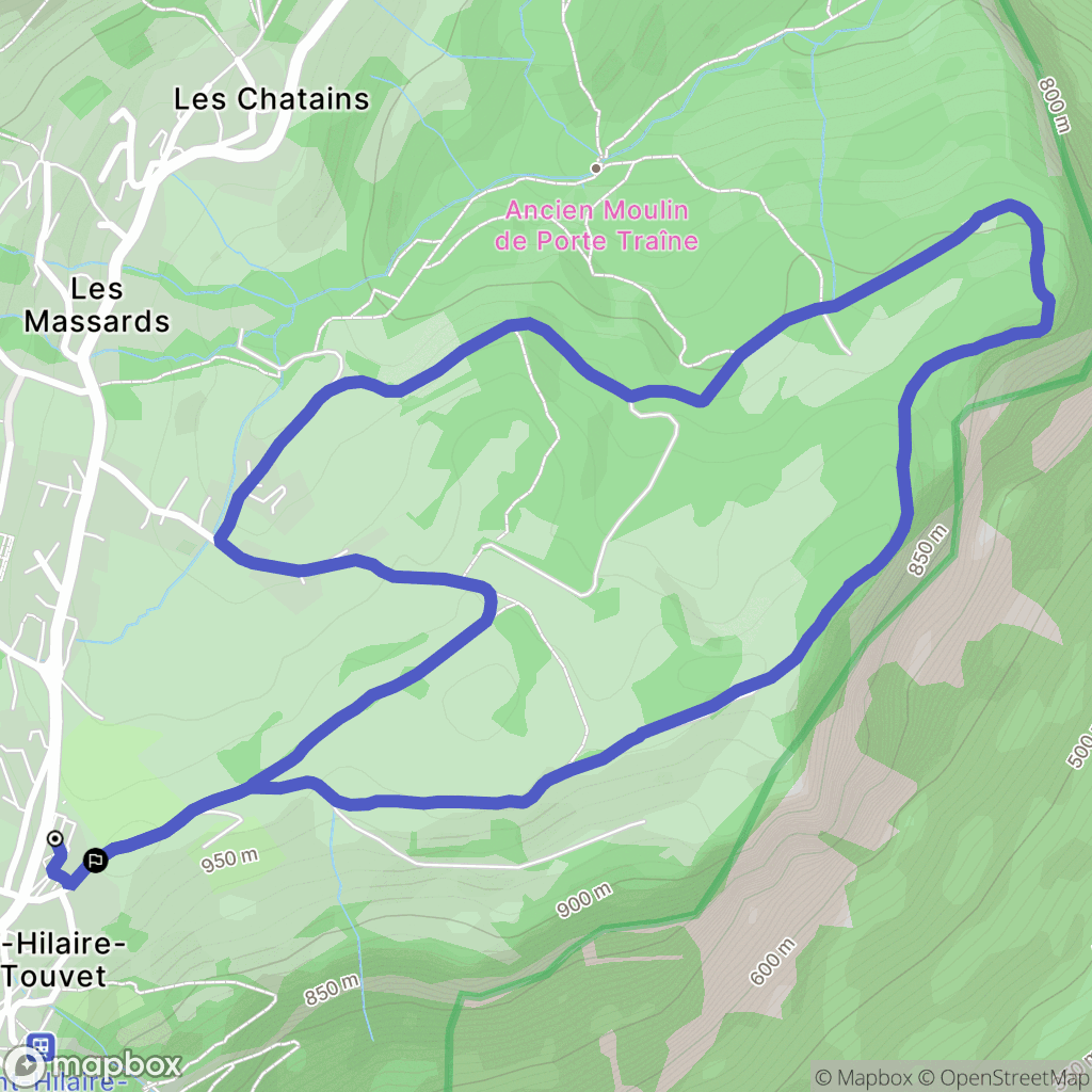 Saint-Hilaire du Touvet : carte du parcours de randonnée - France