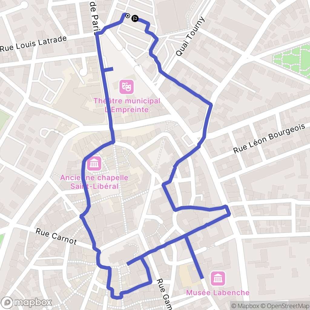 Brive-la-Gaillarde : carte du parcours de randonnée - France